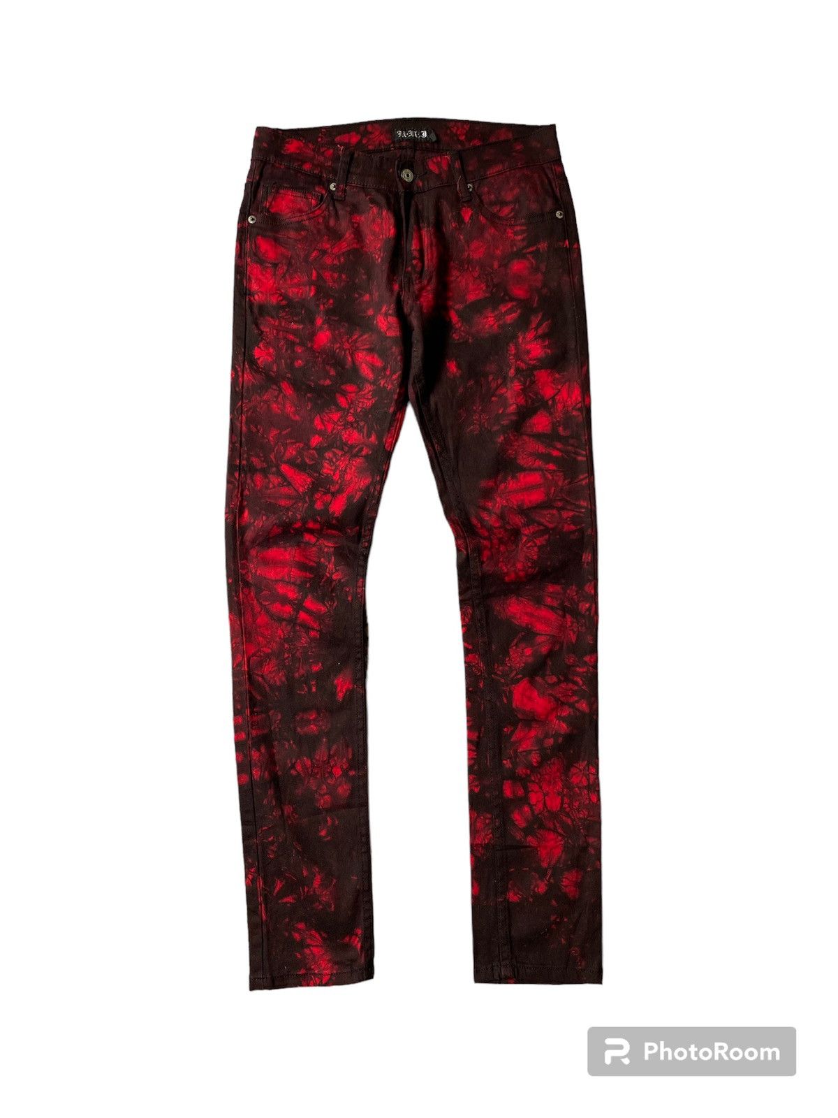 Japanese Brand K.U.I Tye Dye Skinny Fit Stretch Material Pant Size US 28 / EU 44 - 1 Thumbnail