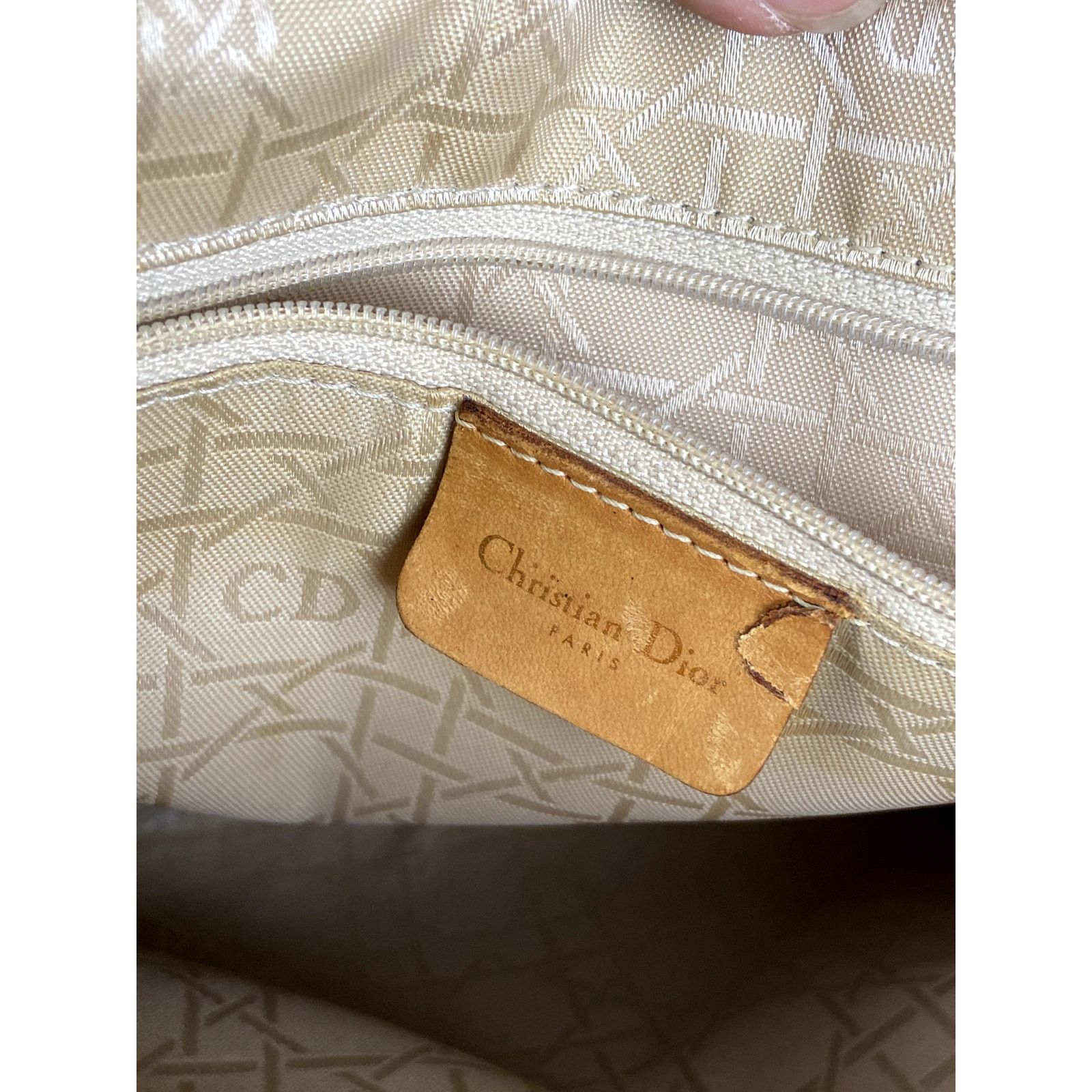 Dior Dior Beige Microfiber Lady Dior GD Handbag Size ONE SIZE - 11 Thumbnail