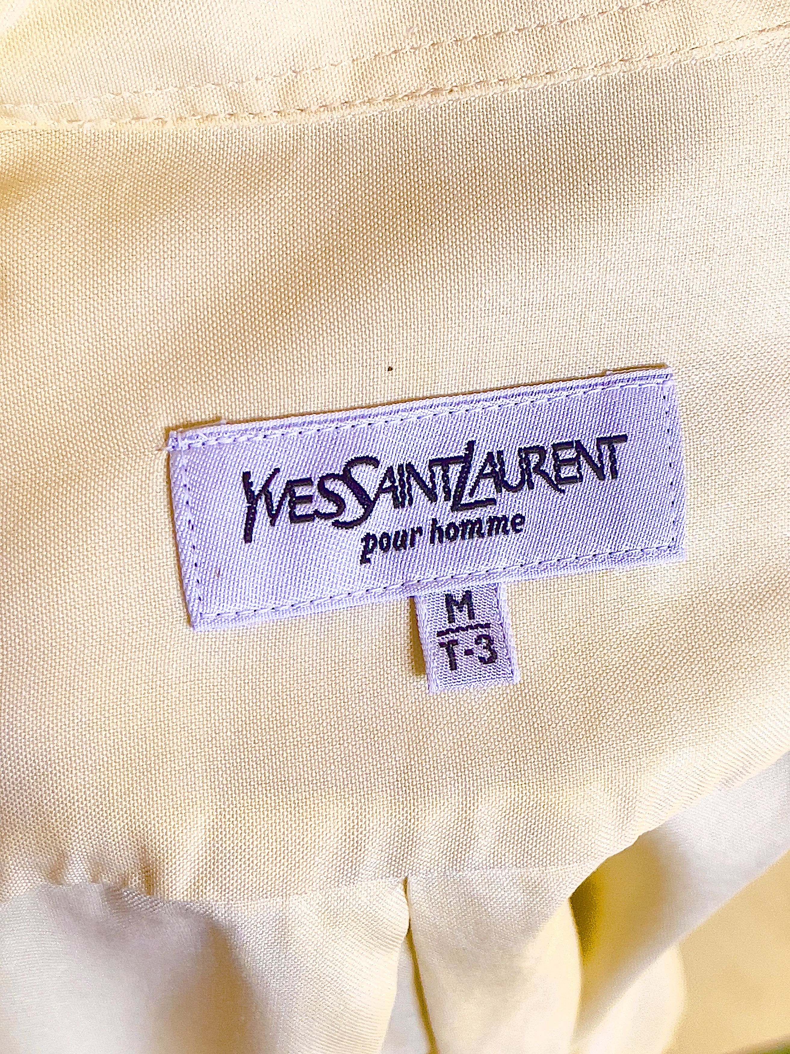 Yves Saint Laurent 🔥 YSL Yves Saint Laurent shirt size M yellow cotton Size US M / EU 48-50 / 2 - 6 Thumbnail