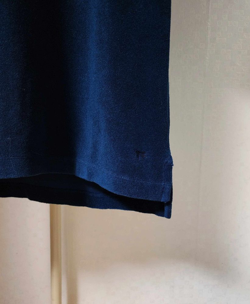Tom Ford o1sm1stk0824 Terry Cotton Pique Collar Polo Shirt Ocean Navy Size US L / EU 52-54 / 3 - 3 Thumbnail