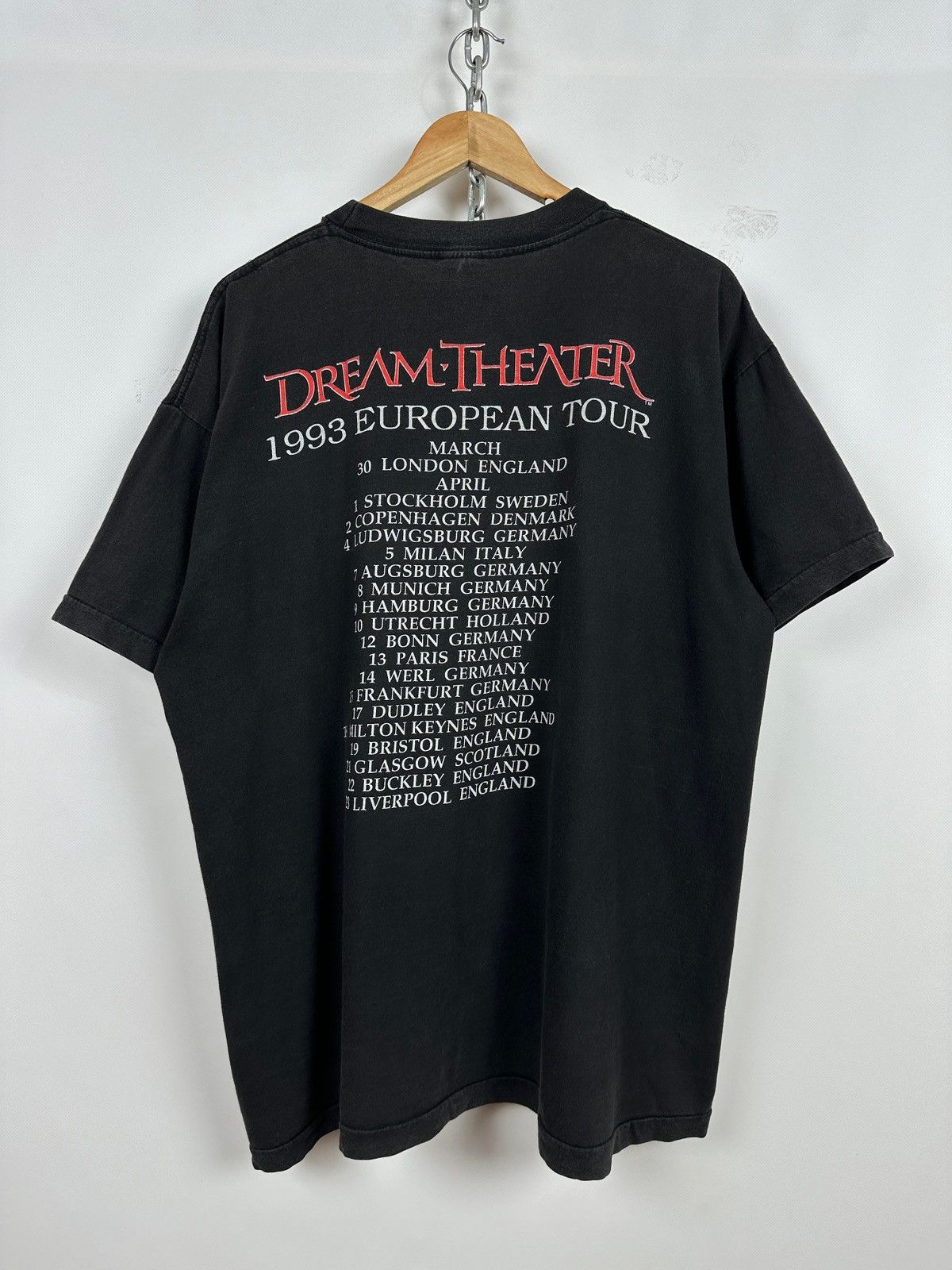 Band Tees 1993 Vintage Dream Theater Images And European Tour T-Shirt Size US XL / EU 56 / 4 - 2 Thumbnail