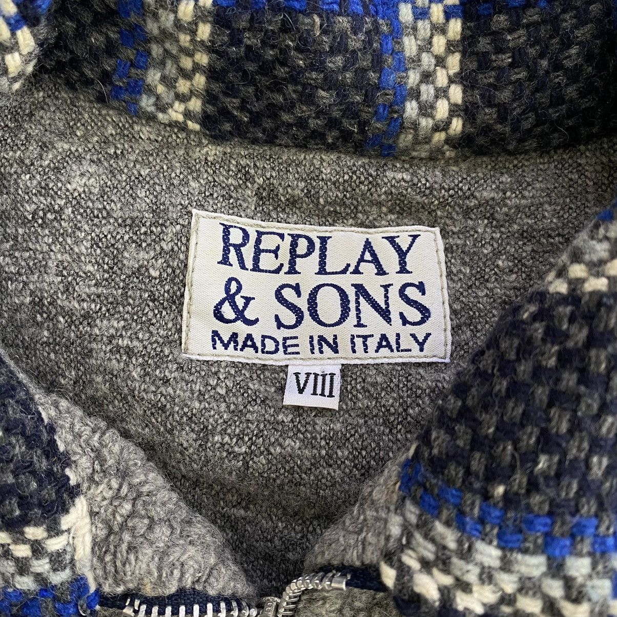 Replay REPLAY & SONS Italian Brand Full Zipper Collar Grey Knitwear Size US S / EU 44-46 / 1 - 3 Thumbnail