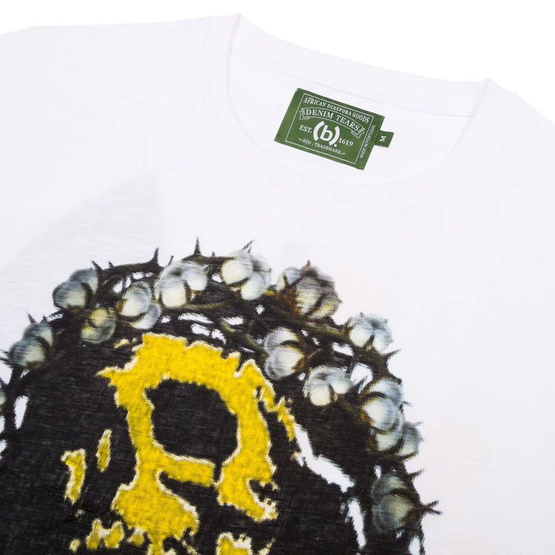 (B).Stroy × DENIM TEARS Bstroy Denim Tears Crown Made of Cotton Tee Black Size US XL / EU 56 / 4 - 3 Thumbnail