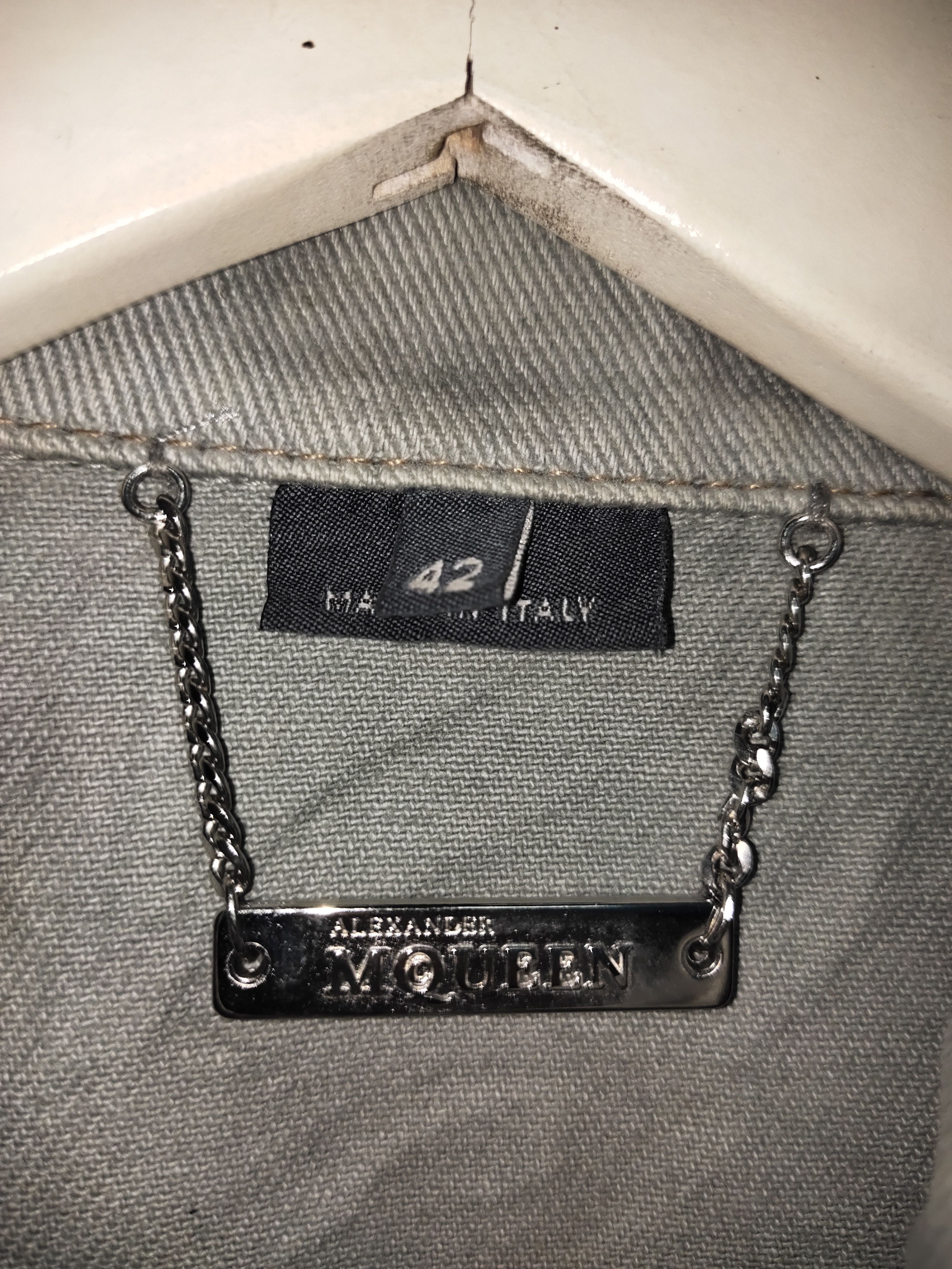 Alexander McQueen Rare Alexander McQueen Denim Jacket With Chain Belt Size M / US 6-8 / IT 42-44 - 3 Thumbnail
