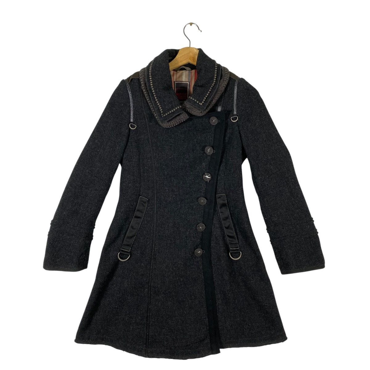 Marithe + Francois Girbaud × Vintage Vintage Marithe Francois Girbaud Wool Long Jacket S Size Size S / US 4 / IT 40 - 1 Thumbnail