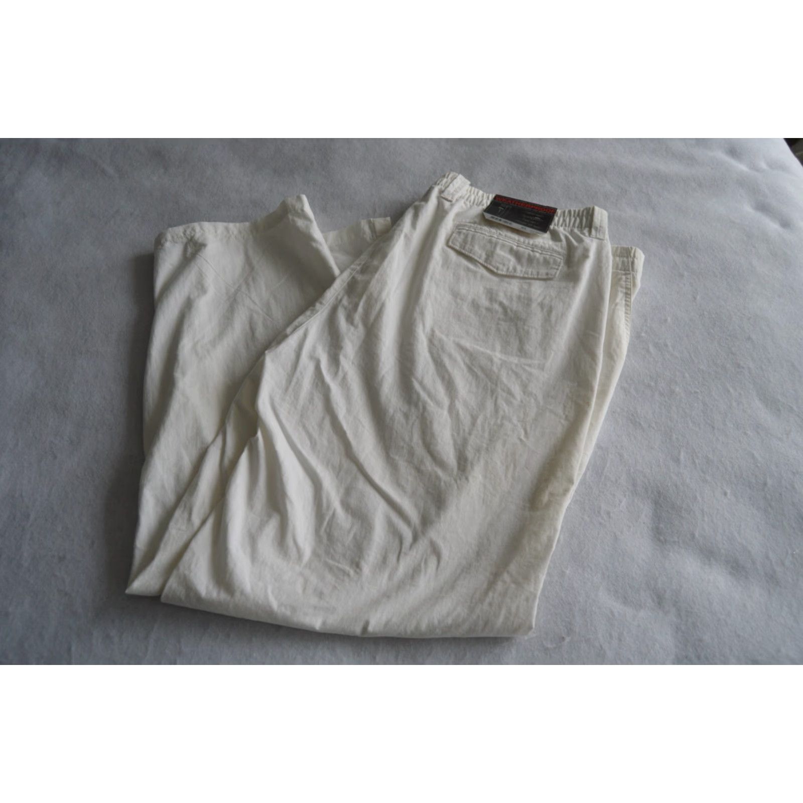 Weatherproof VINTAGE Weatherproof Pants Mens XL White Nylon Spandex Comfort Zip Front Casual 32in Inseam Slashed Pockets Classic Tech Pant Size US 36 / EU 52 - 2 Thumbnail