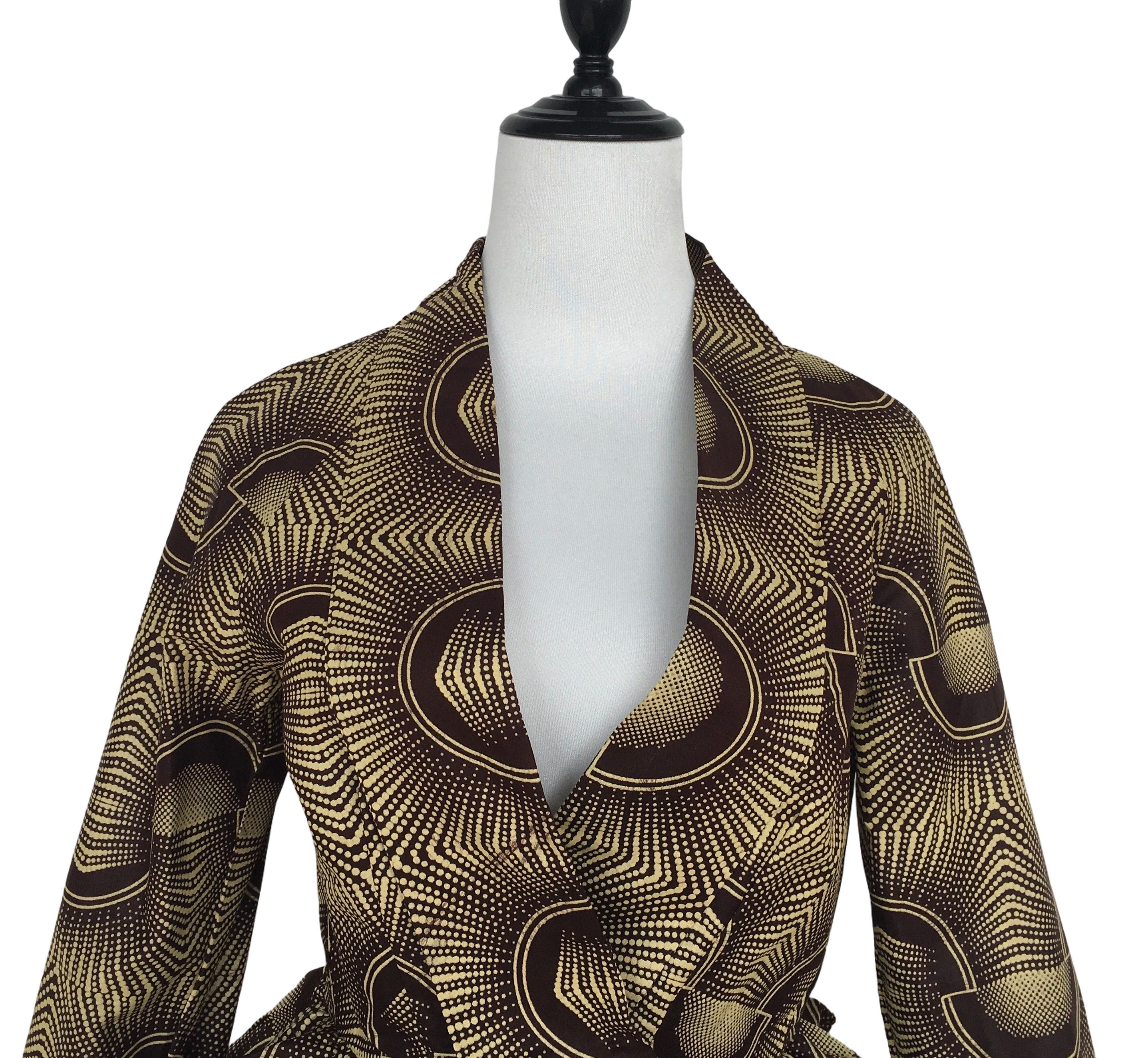 Other African Wax Print Women Jacket Turn-down Collar Tops Size XL / US 12-14 / IT 48-50 - 4 Thumbnail
