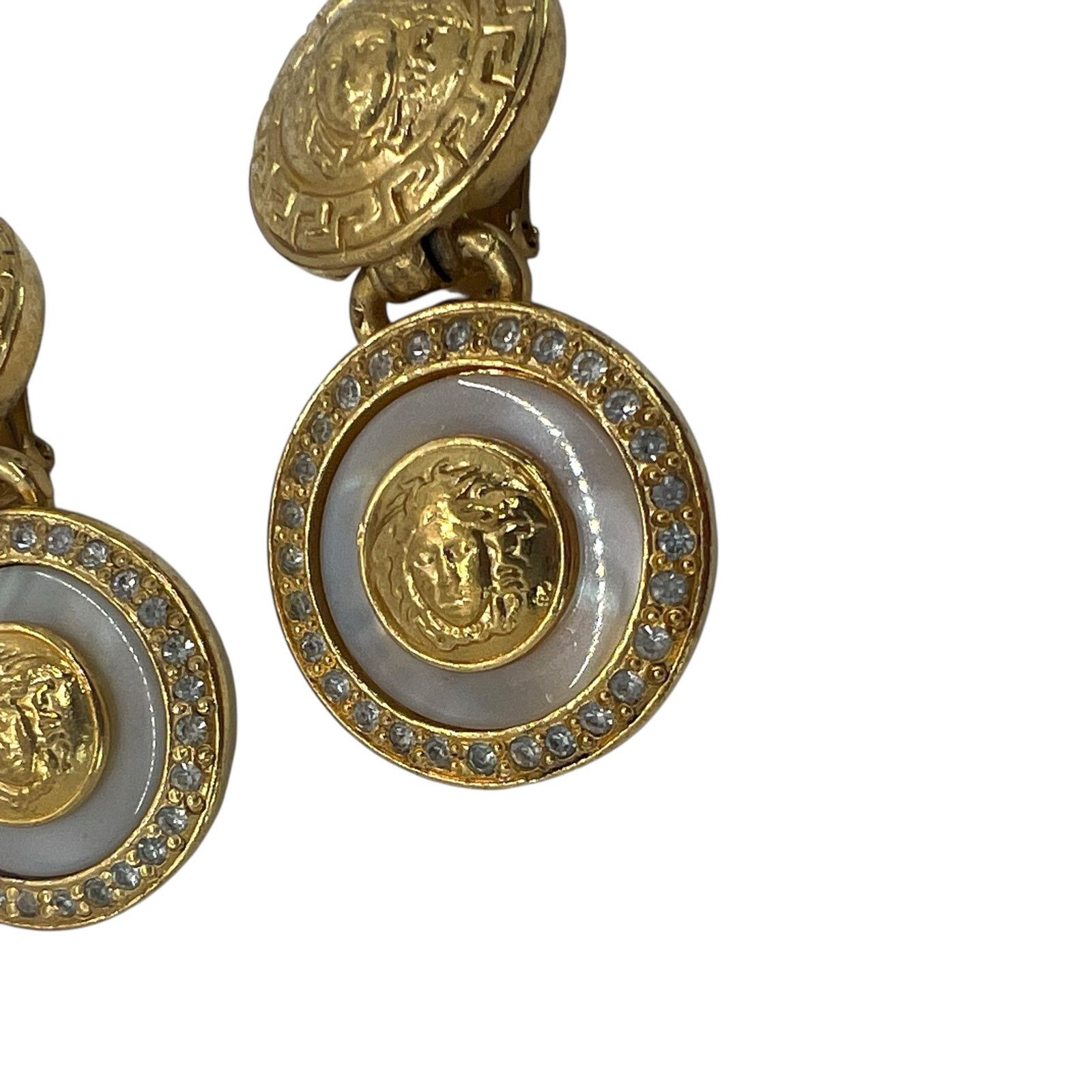 Versace Versace Vintage Medusa Rhinestone Earrings Size ONE SIZE - 7 Thumbnail