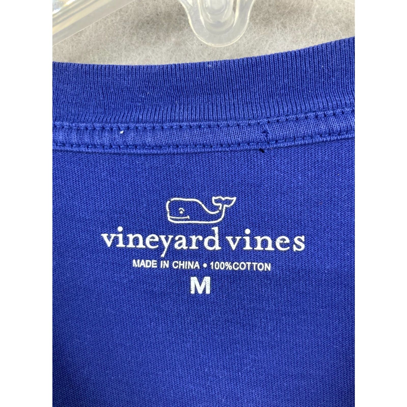 Vineyard Vines Vineyard Vines Shirt Adult Medium Blue Whale Pocket Cotton Jersey Crew Neck Mens Size US M / EU 48-50 / 2 - 6 Thumbnail