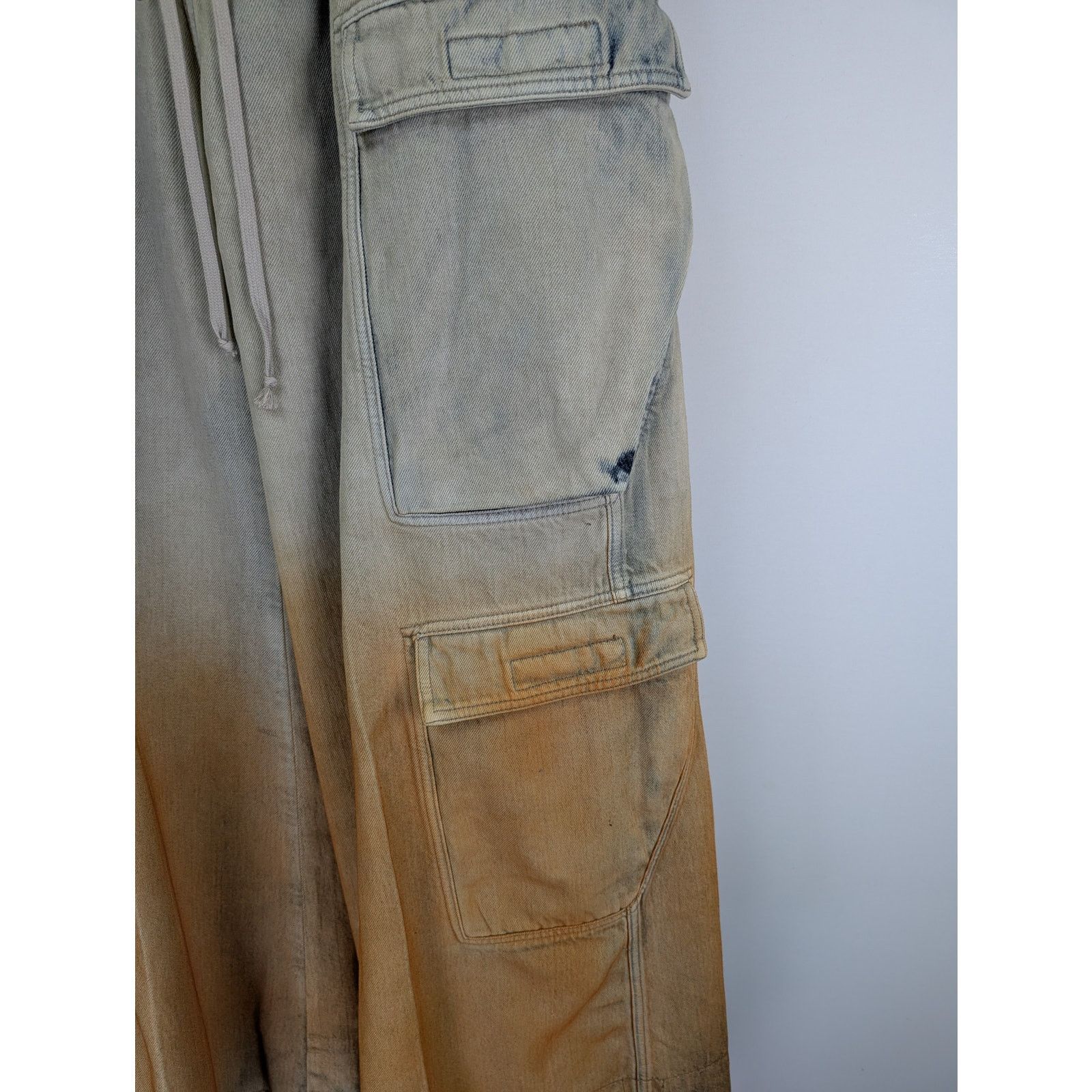 Rick Owens Drkshdw o1rshd1 Double Cargo Jumbo Belas Trouser Sky/Orange Degrade Size US 32 / EU 48 - 8 Thumbnail