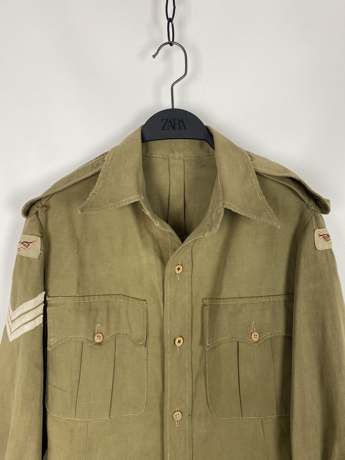 Vintage 1940s Vintage WW2 RAF British Air Force Drill Bush Jacket Size US S / EU 44-46 / 1 - 2 Thumbnail