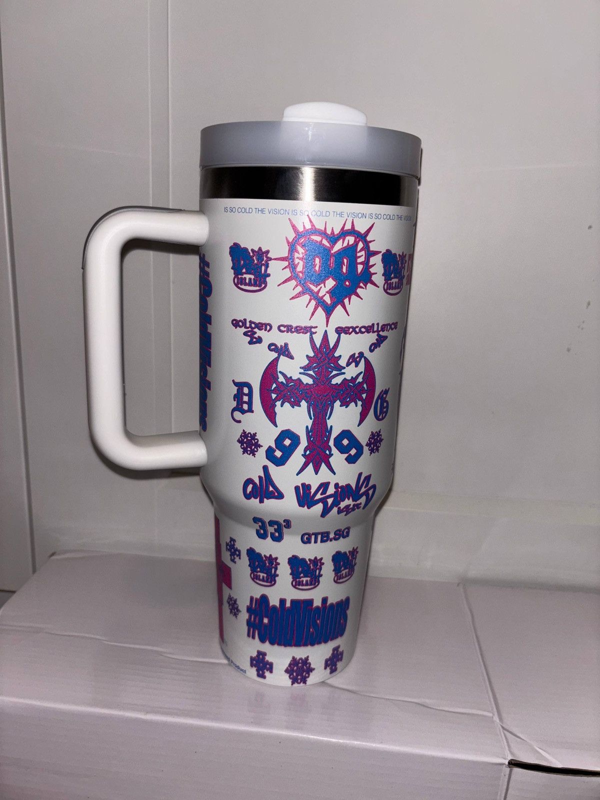Drain Gang Bladee White tumbler Size ONE SIZE - 1 Thumbnail