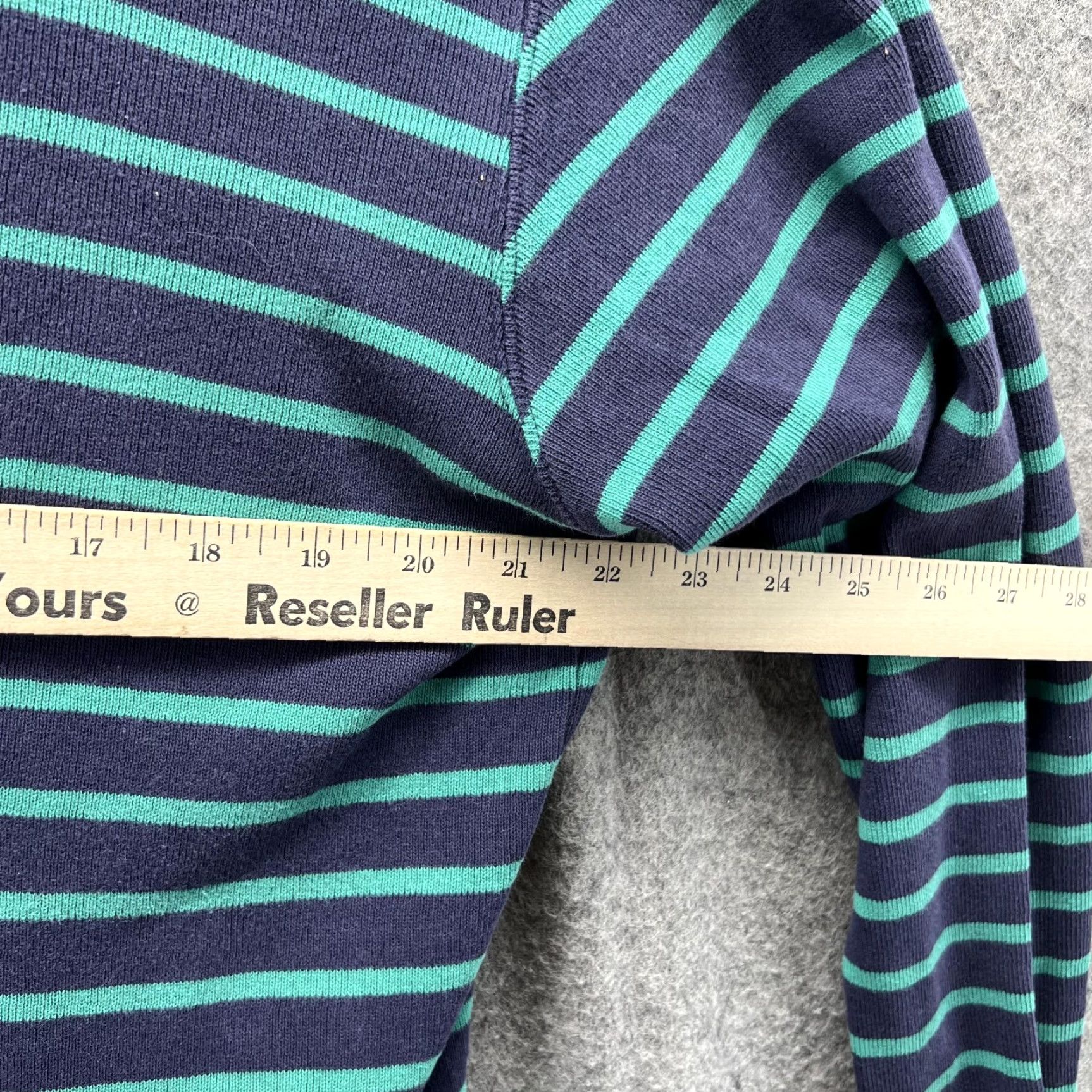 Vintage VINTAGE LL Bean Shirt Women XL Blue Striped Fleece Knit Top Regular Size XL / US 12-14 / IT 48-50 - 4 Thumbnail