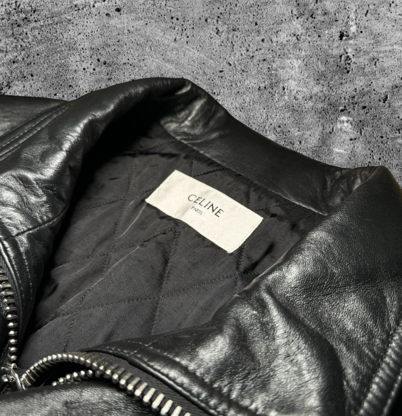 Celine × Hedi Slimane 「LIMITED TIME」CELINE “FW22 SLEEVELESS LEATHER JACKET” Size US M / EU 48-50 / 2 - 3 Thumbnail