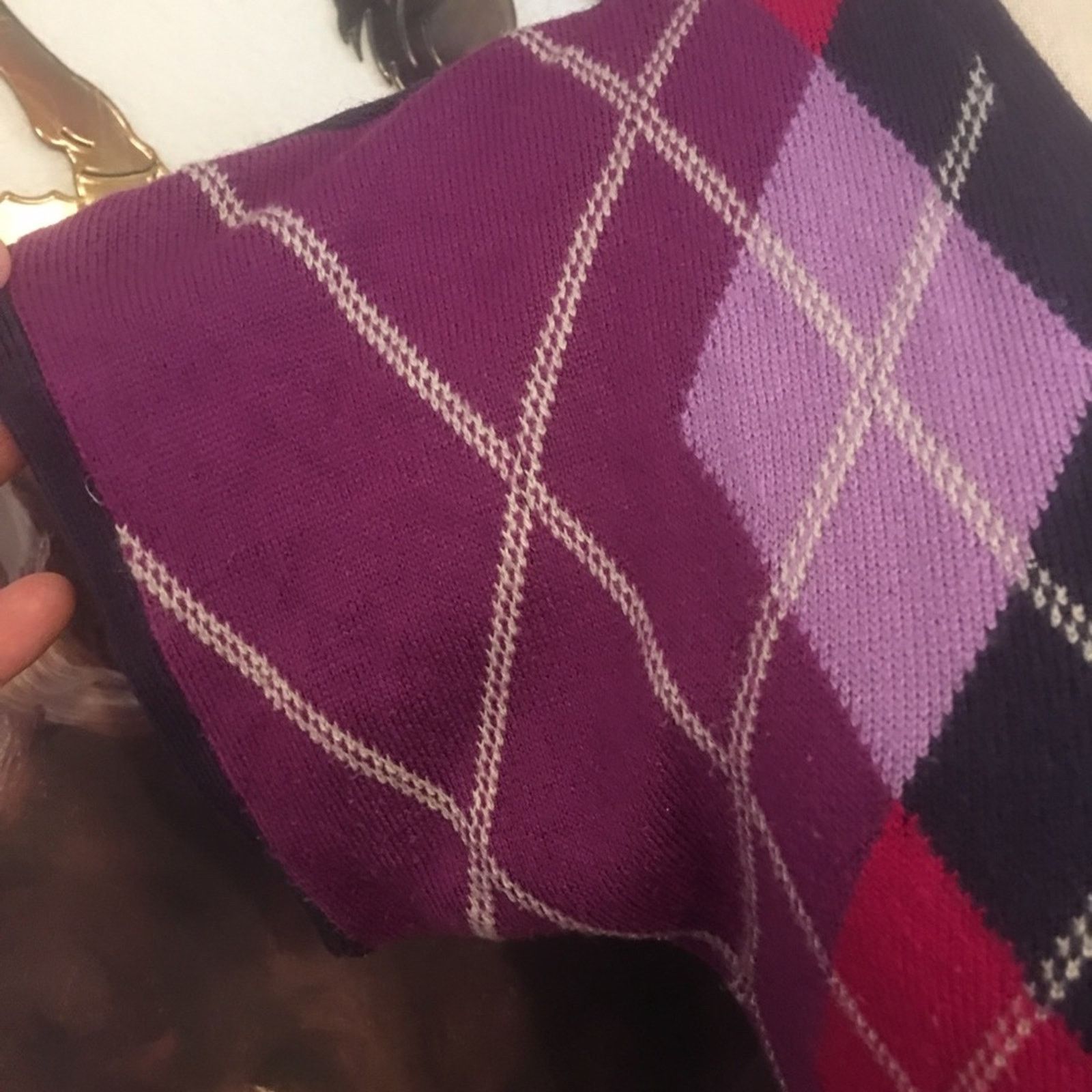 Other New York & Company purple argyle top XS Size XS / US 0-2 / IT 36-38 - 3 Thumbnail