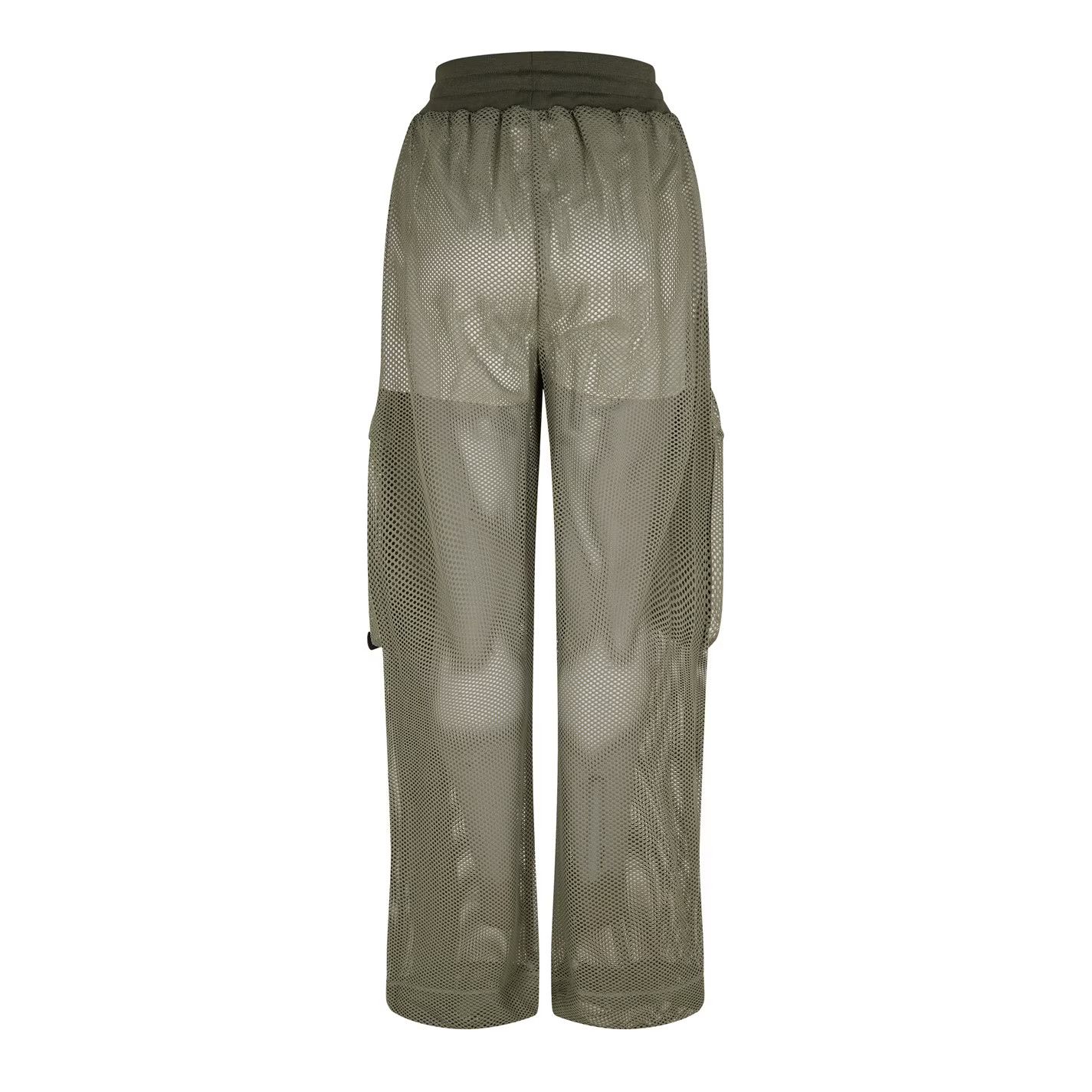 Off-White o1g2r1mq1224 Mesh Cargo Trouser in Green & White Size 28" / US 6 / IT 42 - 2 Thumbnail