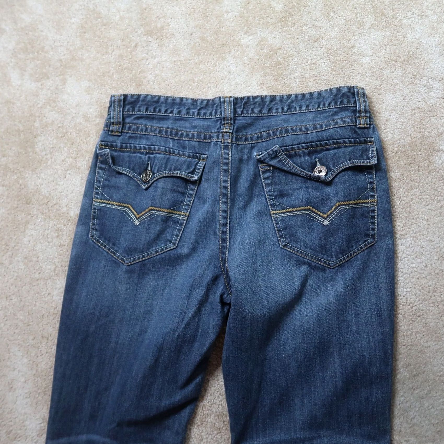 Guess GUESS Jeans Straight Leg 36x32 Men Blue Denim 5-Pocket Relaxed Regular Waist Vintage: No Denim Pants Flap pockets Jeans N/A Size US 36 / EU 52 - 5 Thumbnail