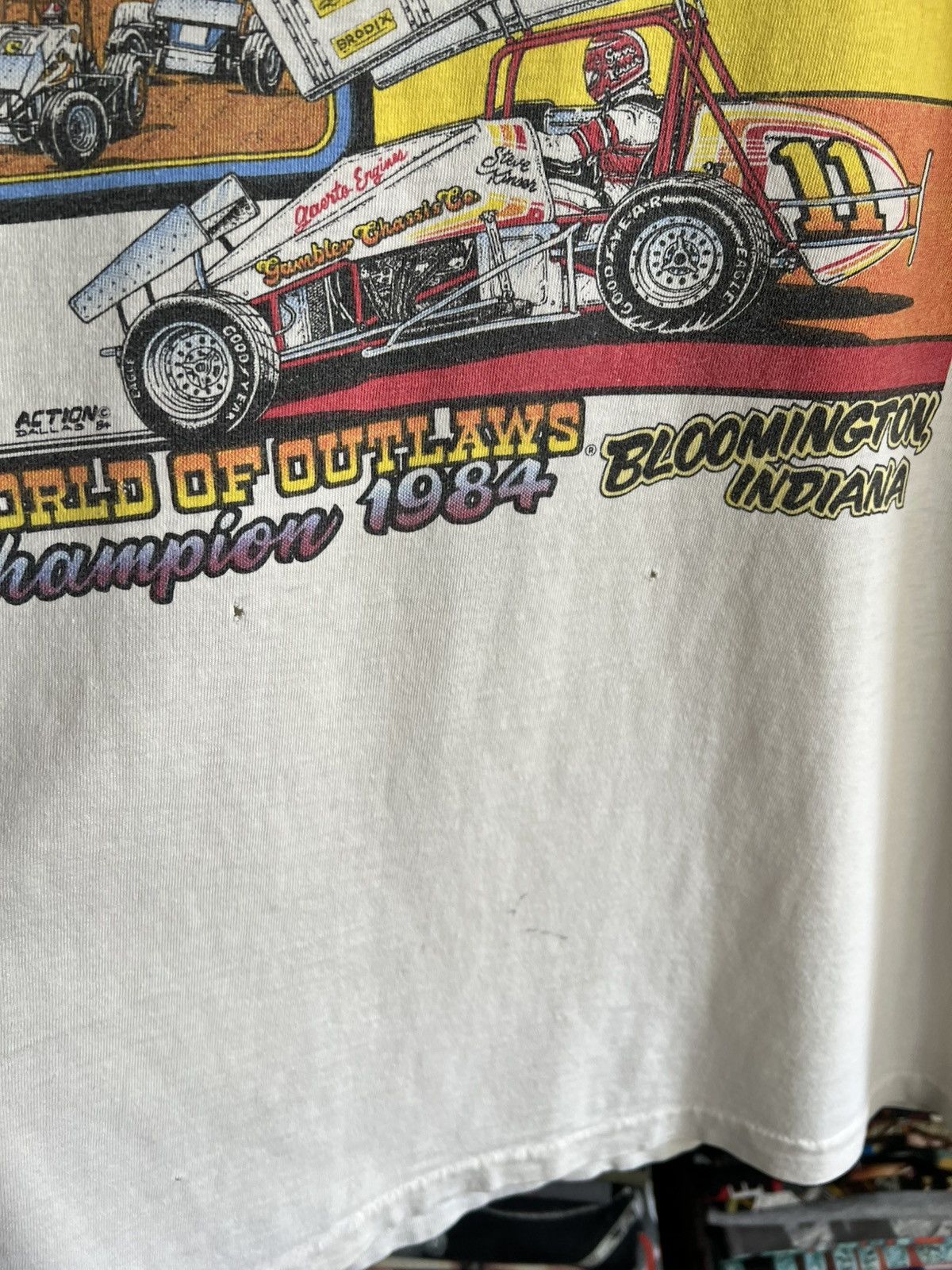 NASCAR 1984 Steve Kinser Motorsports Single Stitch Sprint Cars Tee Size US L / EU 52-54 / 3 - 2 Thumbnail