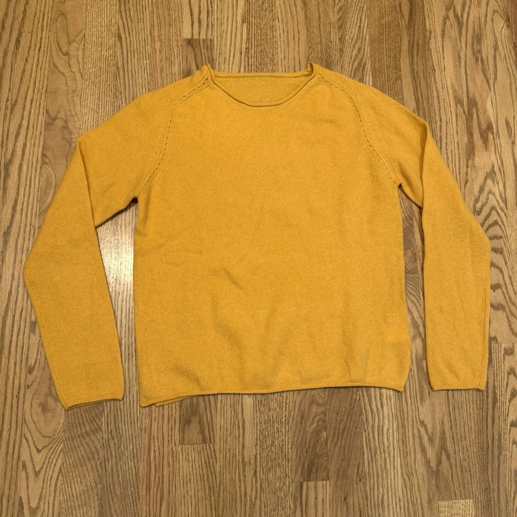 Vintage Como Boca 100% Cashmere Roll Neck Sweater Women’s Size Small Pullover Yellow Size S / US 4 / IT 40 - 2 Thumbnail
