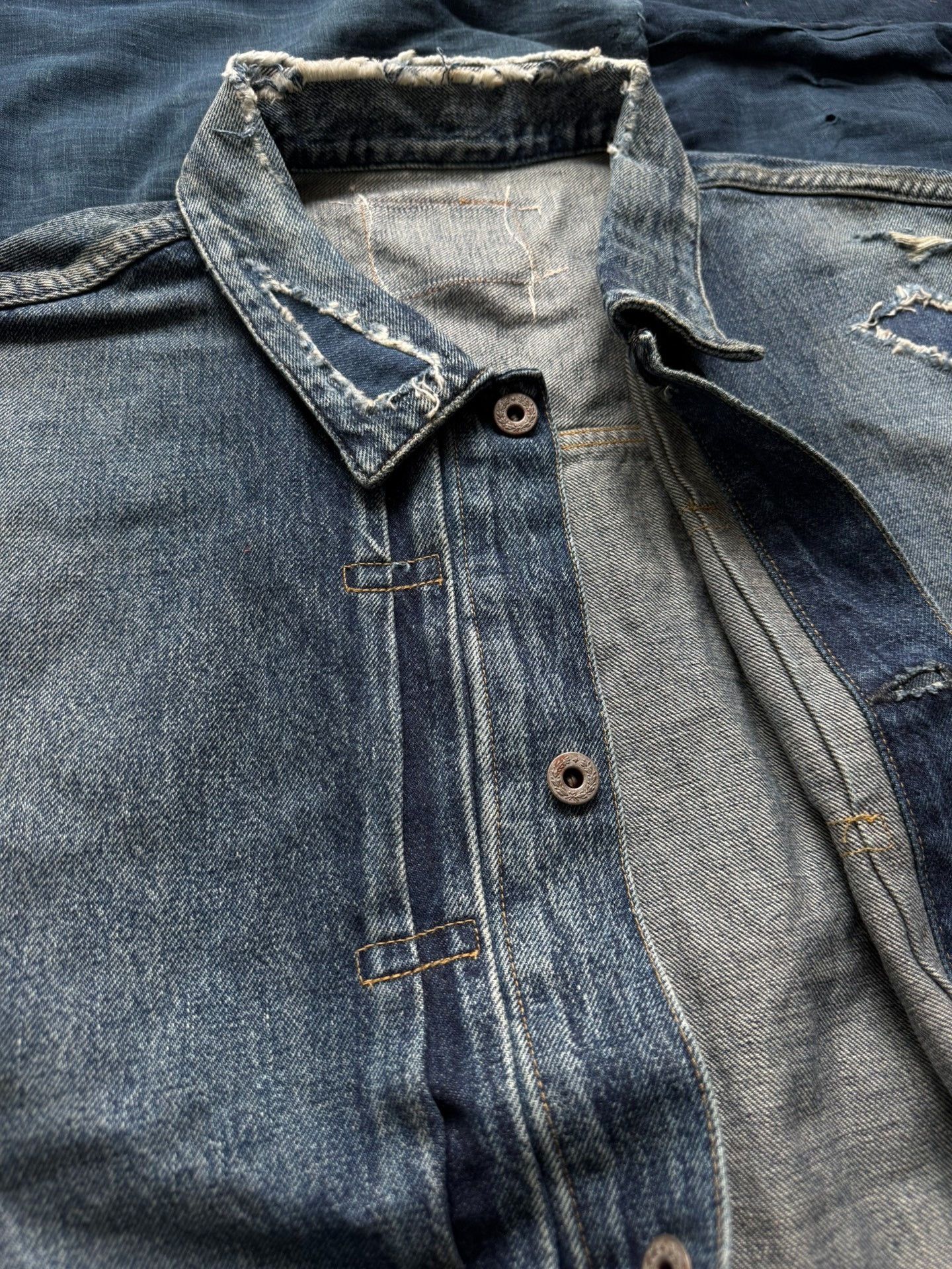 Madness MADNESS 24AW Aging Type-I Denim Jacket Size US XL / EU 56 / 4 - 8 Thumbnail