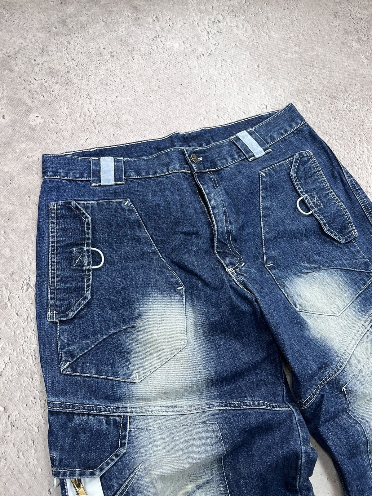 Japanese Brand × Vintage Jeans Dirty Pants faded crash BAGGY INCO STYLE Size US 32 / EU 48 - 5 Thumbnail