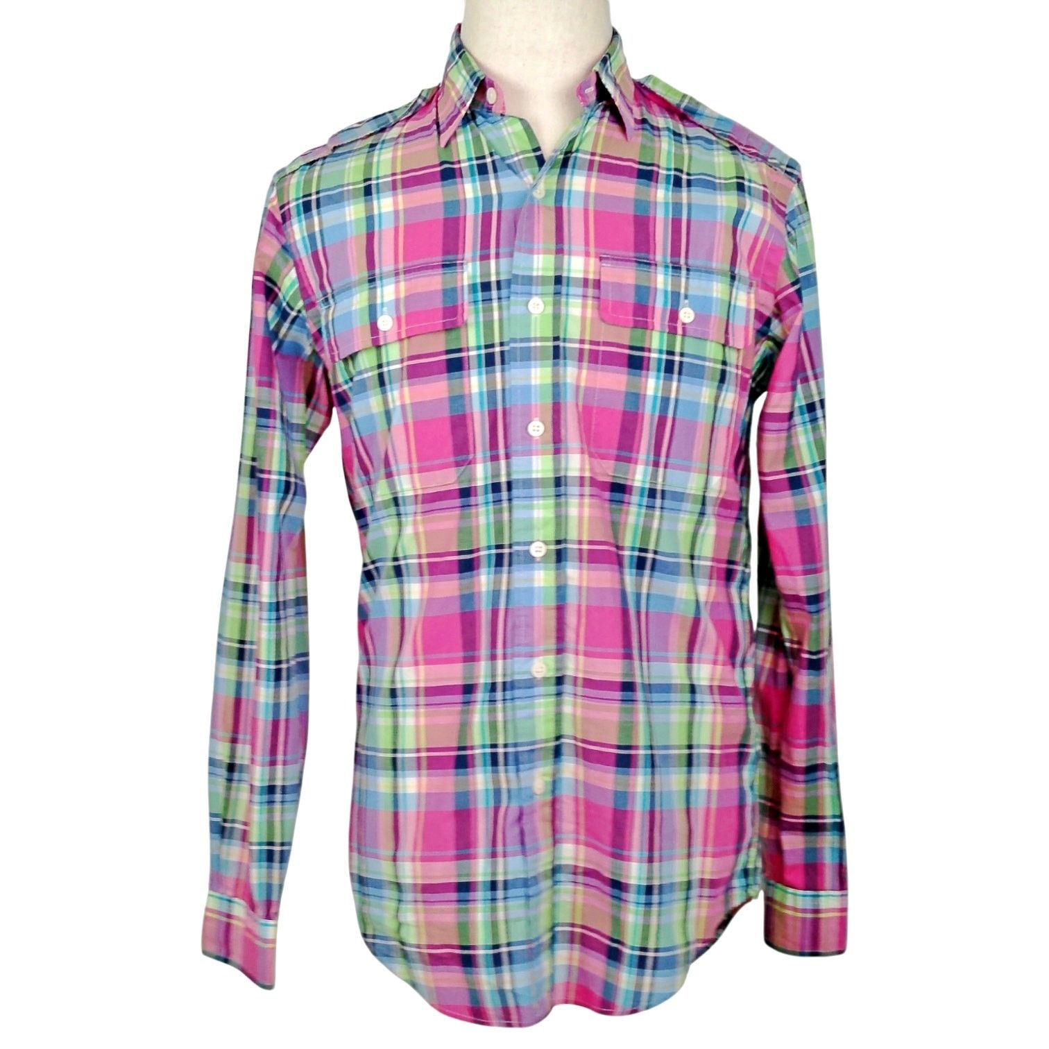 Polo Ralph Lauren Polo Ralph Lauren Military Pink Plaid L/S Button Down Shirt Size US S / EU 44-46 / 1 - 2 Thumbnail