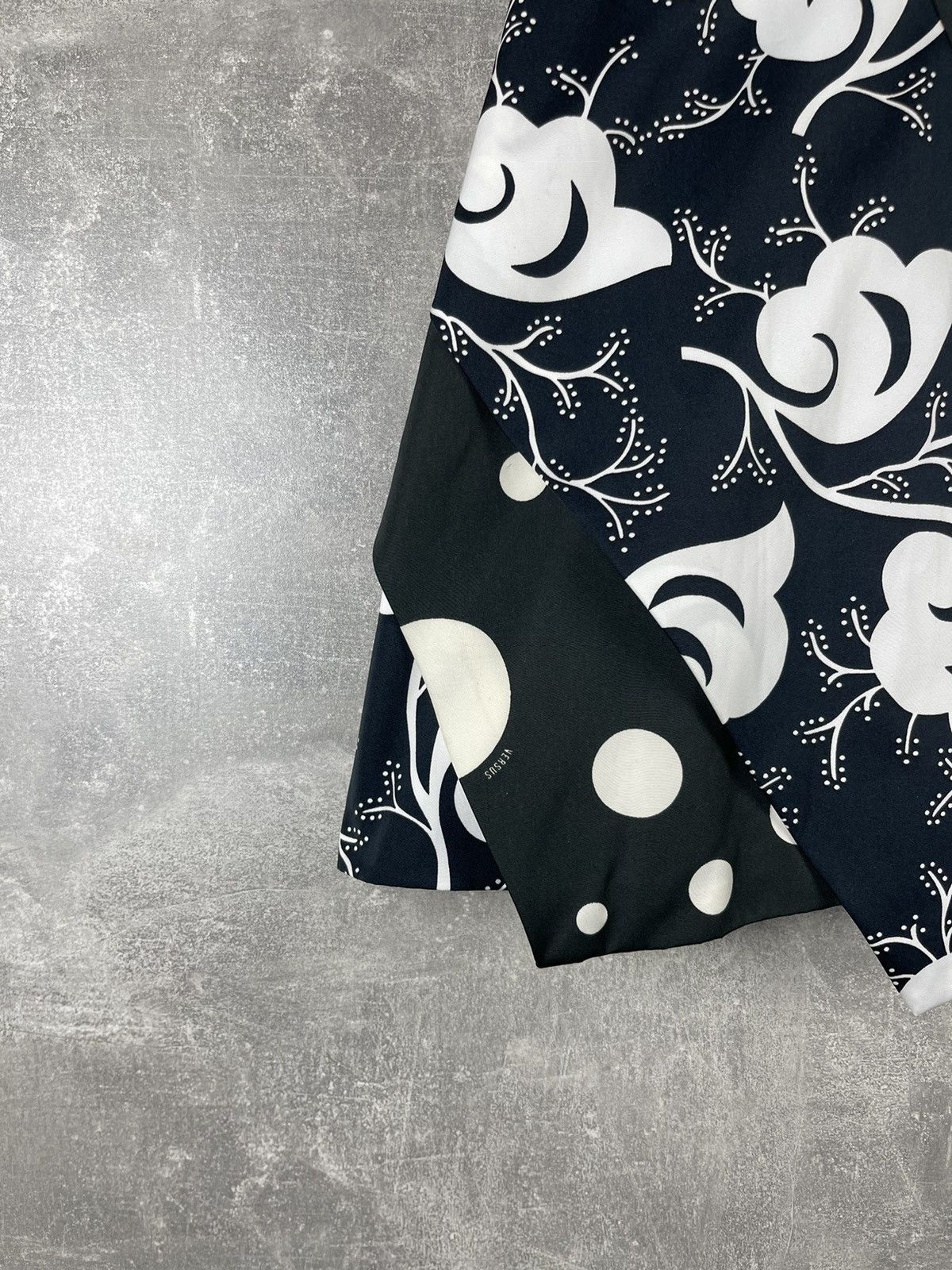 Versus Versace Versus Versace 2000s Black White Draped Floral Mini Dress Size M / US 6-8 / IT 42-44 - 10 Thumbnail