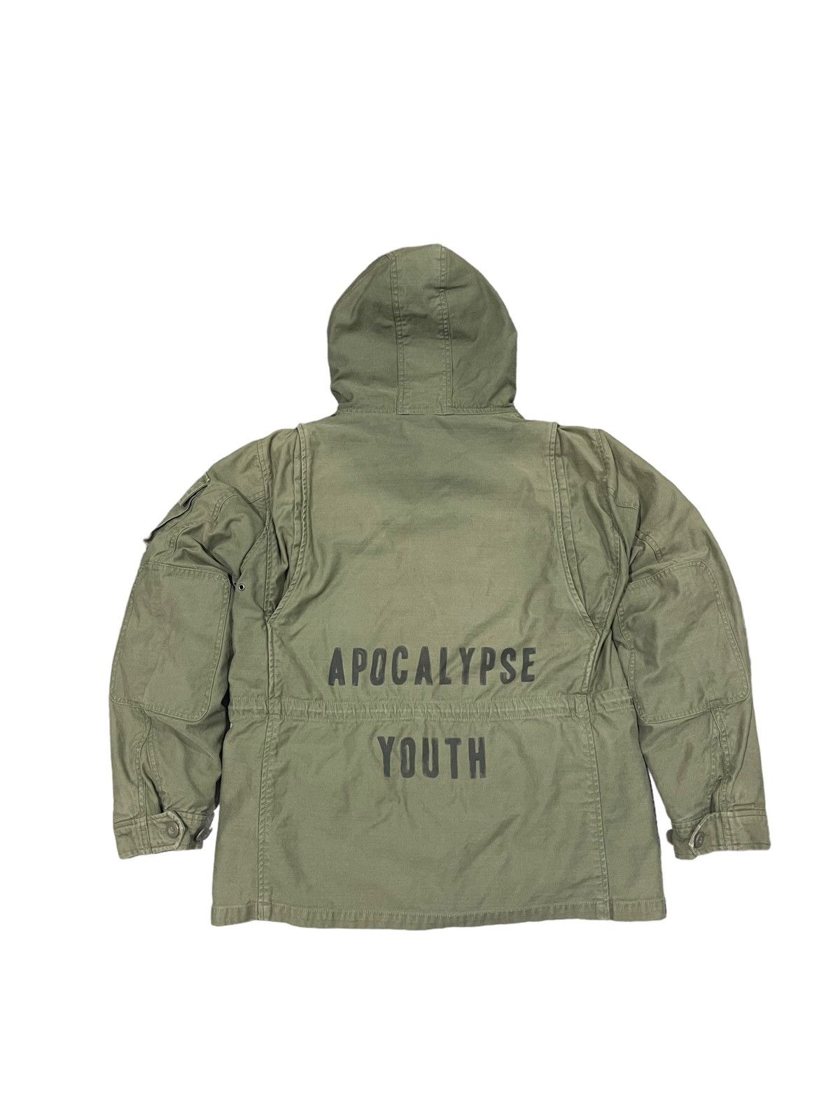 image of Fcuk x Fuct Vintage Fuct Ssdd Military Inside Fleece Jacket in Army Green, Men's (Size Medium)