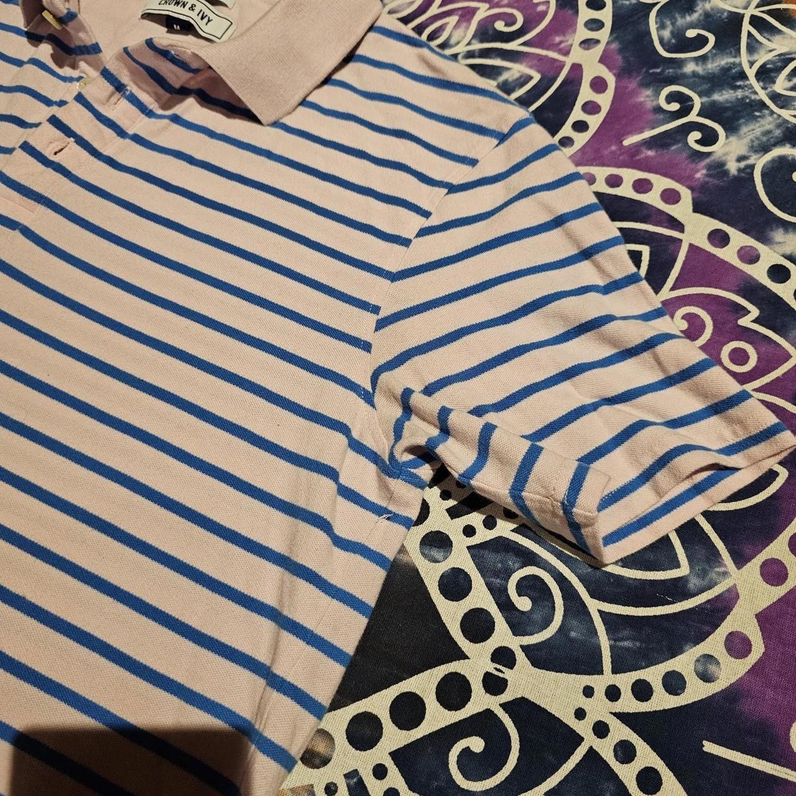 Designer Men's Pink and Blue Polo-shirt Size US M / EU 48-50 / 2 - 3 Thumbnail