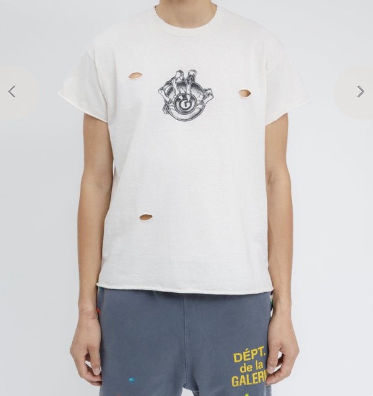 Gallery Dept. GALLERY DEPT CLAW ATK TEE WHITE SMALL Size US S / EU 44-46 / 1 - 2 Thumbnail