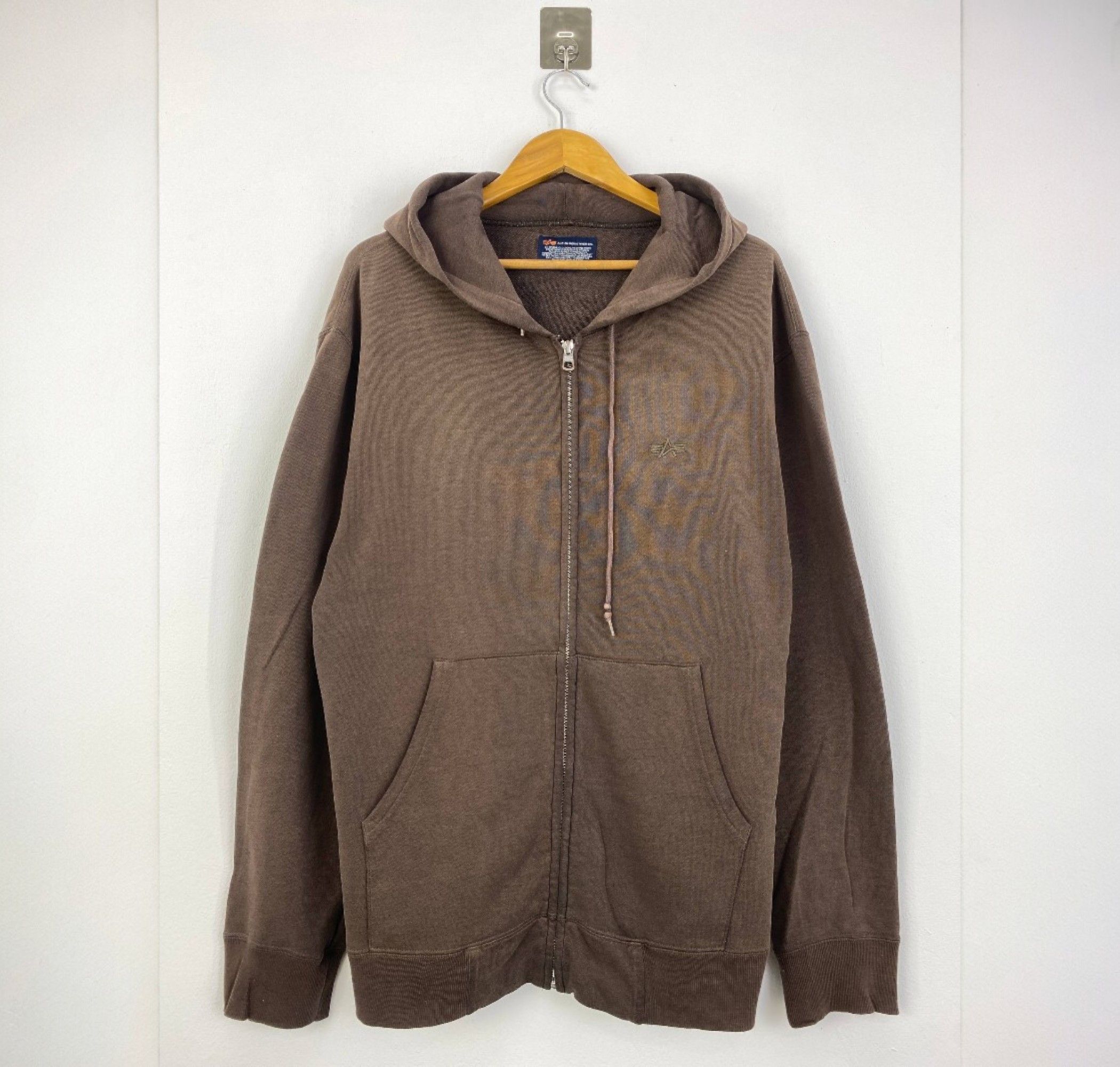 Alpha Industries × Vintage Vintage Alpha Industries Faded Hoodie SH0002 Size US XL / EU 56 / 4 - 1 Thumbnail