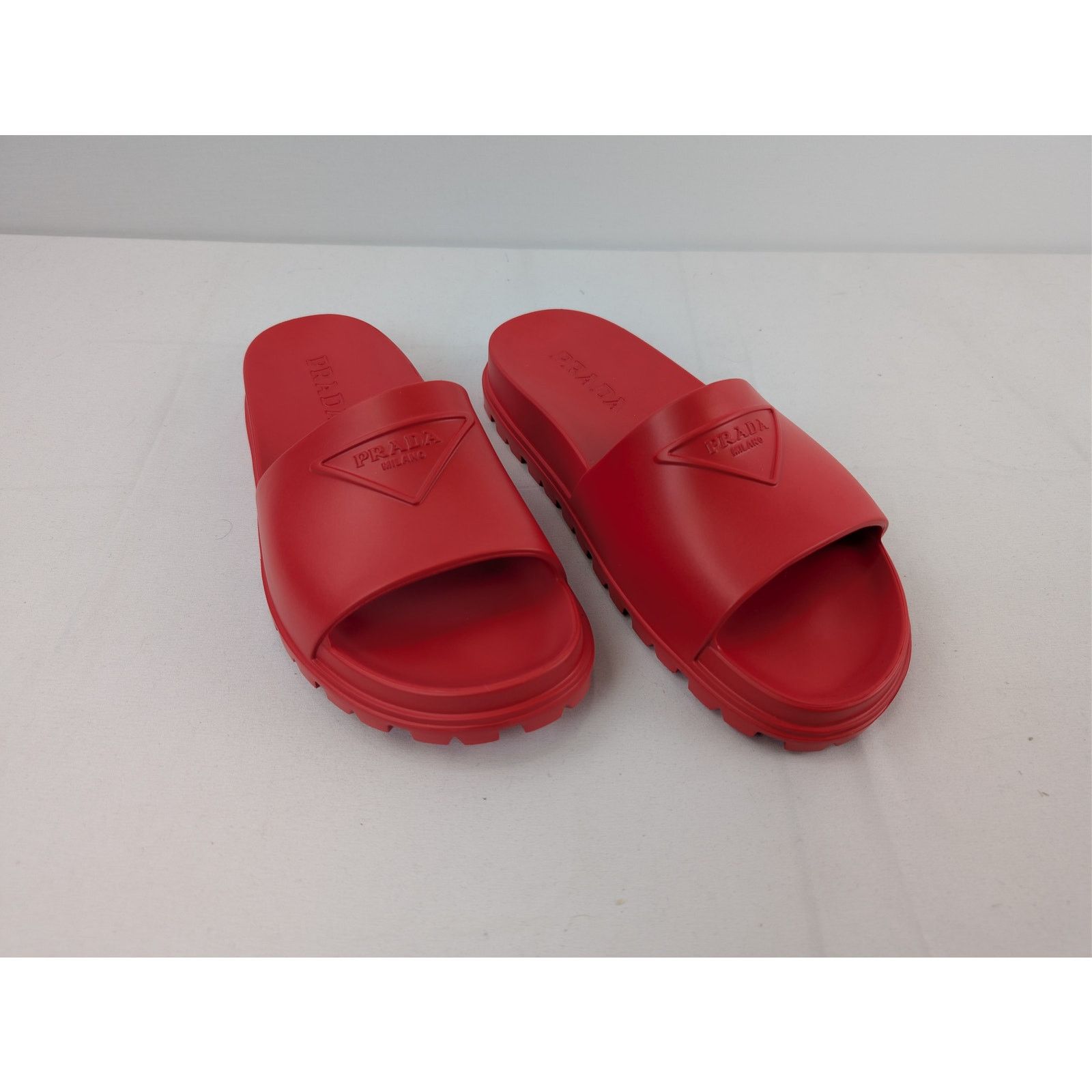 Prada o1rshd1 Rubber Mule-Flip-Flops Slipper in Red Size US 8 / EU 41 - 6 Thumbnail