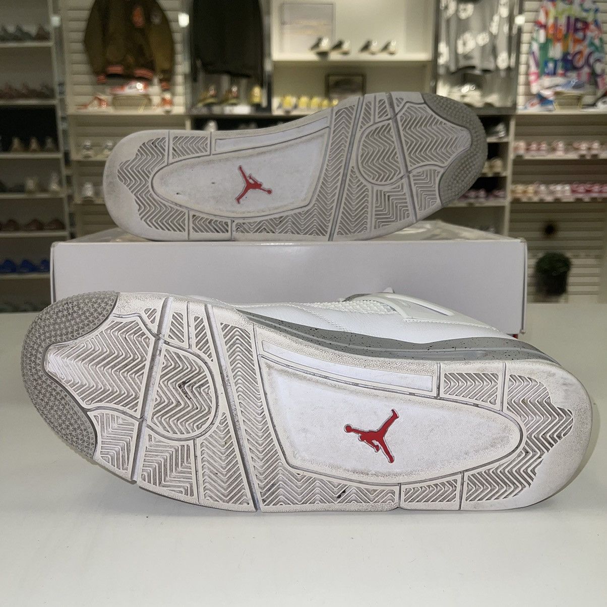 Jordan Brand Air Jordan 4 Retro 'White Oreo' WORN WITH BOX Size US 12 / EU 45 - 5 Thumbnail