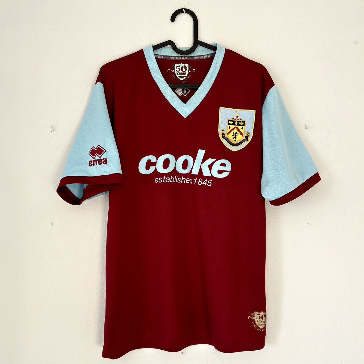 Vintage 2009 2010 Burnley Errea Vintage Home Kit Soccer Jersey Shirt Size US M / EU 48-50 / 2 - 3 Thumbnail