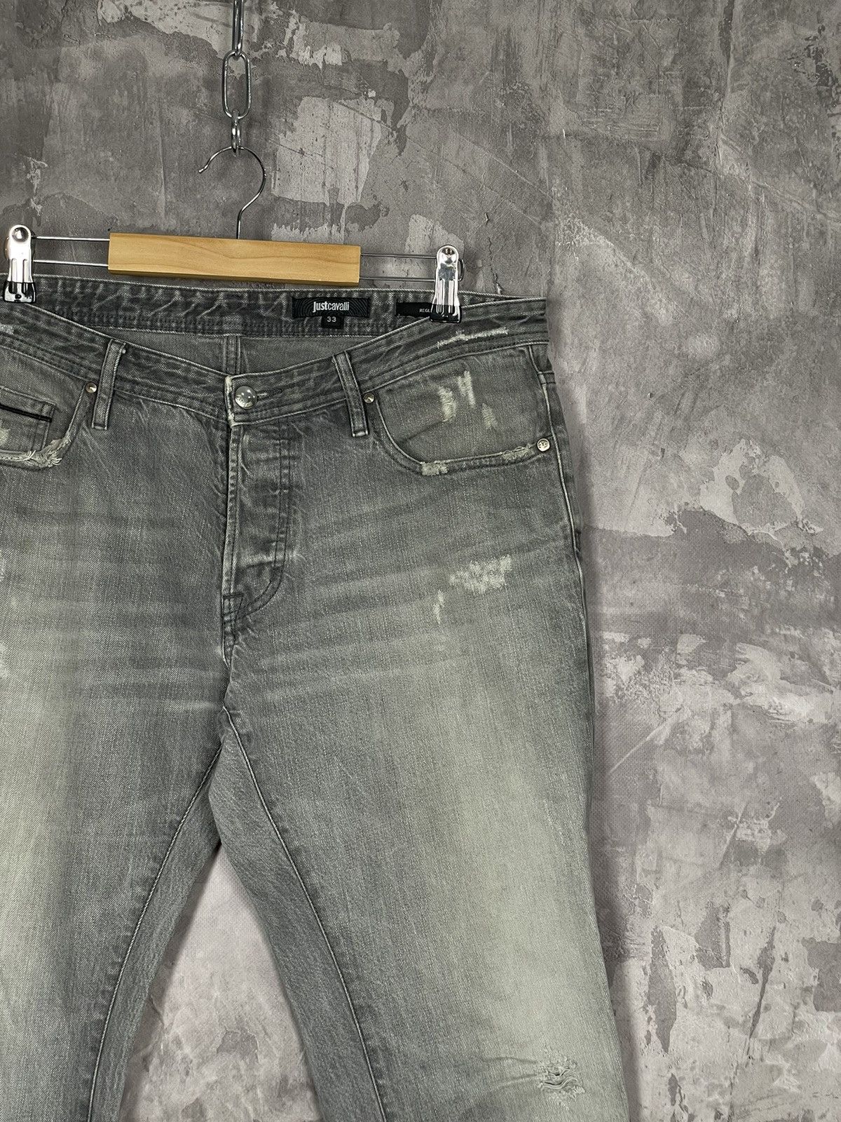 Just Cavalli × Vintage 00s Just Cavalli Vintage Y2K Glamour Retro Denim Pants Size US 33 - 11 Thumbnail