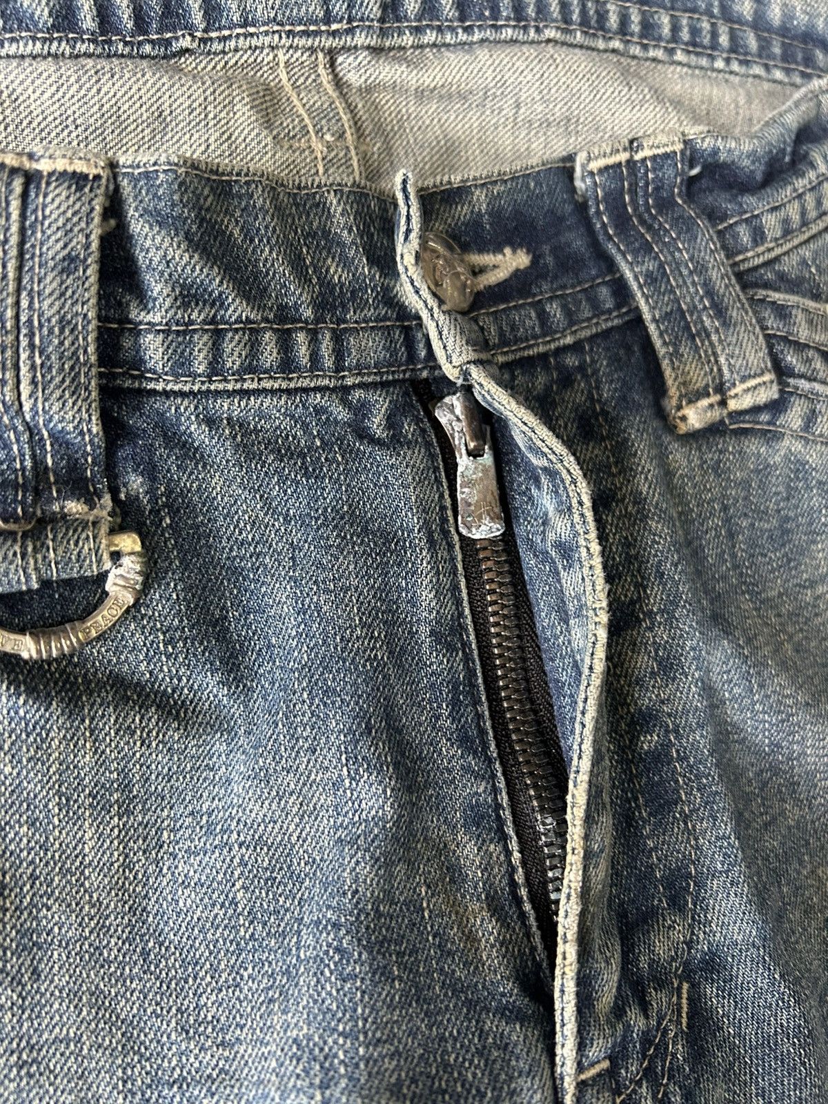 If Six Was Nine Roar Double Guns Distressed Jeans Size US 31 - 15 Thumbnail