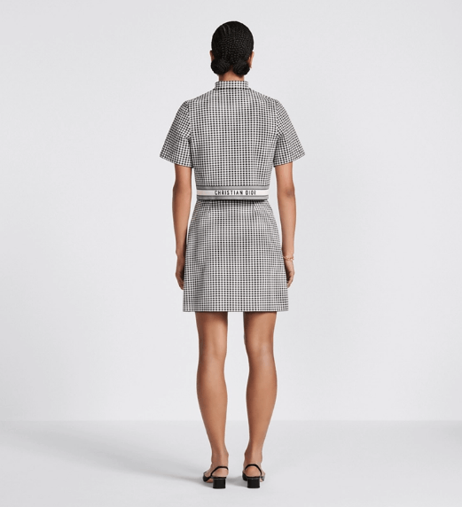Dior o1w1db10525 344J10 Flared Miniskirt in Gray/Black Size 26" / US 2 / IT 38 - 3 Thumbnail