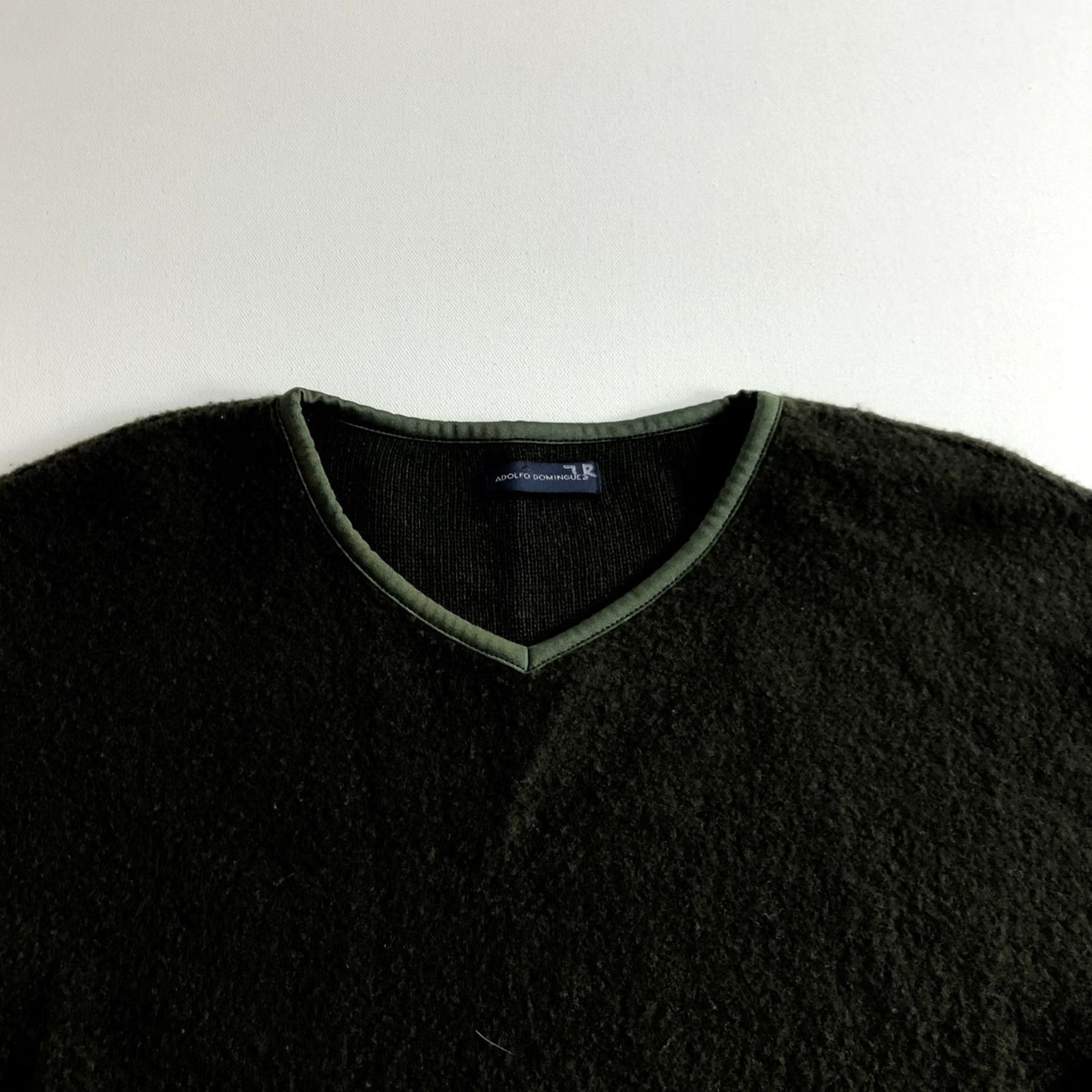 Vintage Adolfo Dominguez Sweater Size 5 Green Wool Blend Crew Neck Women's Size S / US 4 / IT 40 - 4 Thumbnail