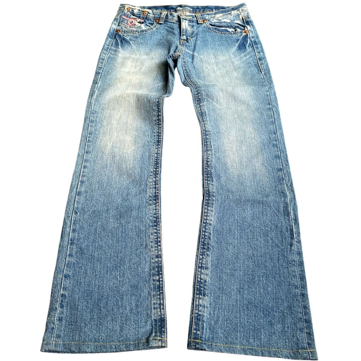 希少 00s TORNADO MART tribal flare denim Tornado Mart Tribal Embroidery Flared Jeans – Paroxa