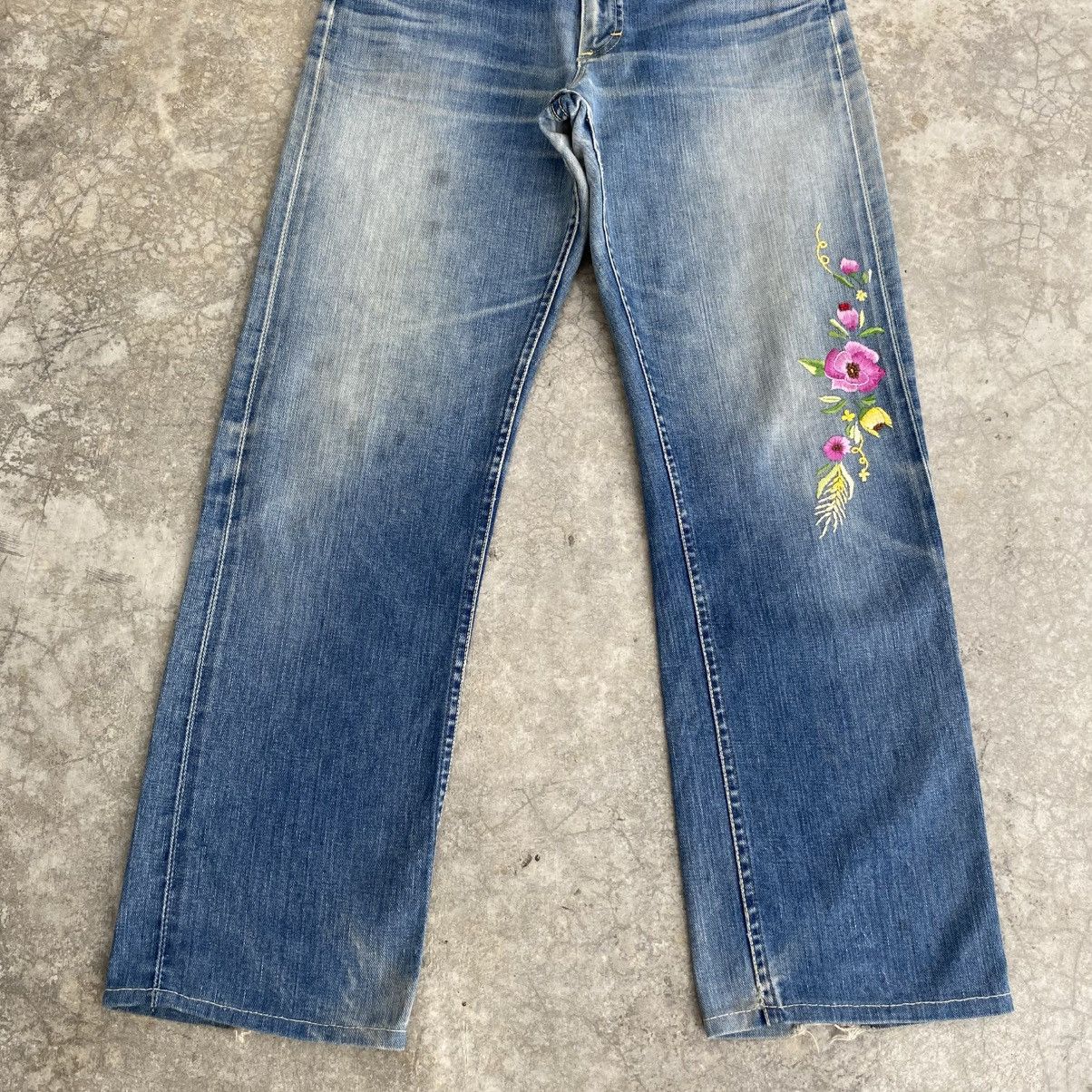 Lee Vintage 60’s Lee 101Z Faded Blue Half Selvedge Jeans Size US 30 / EU 46 - 6 Thumbnail