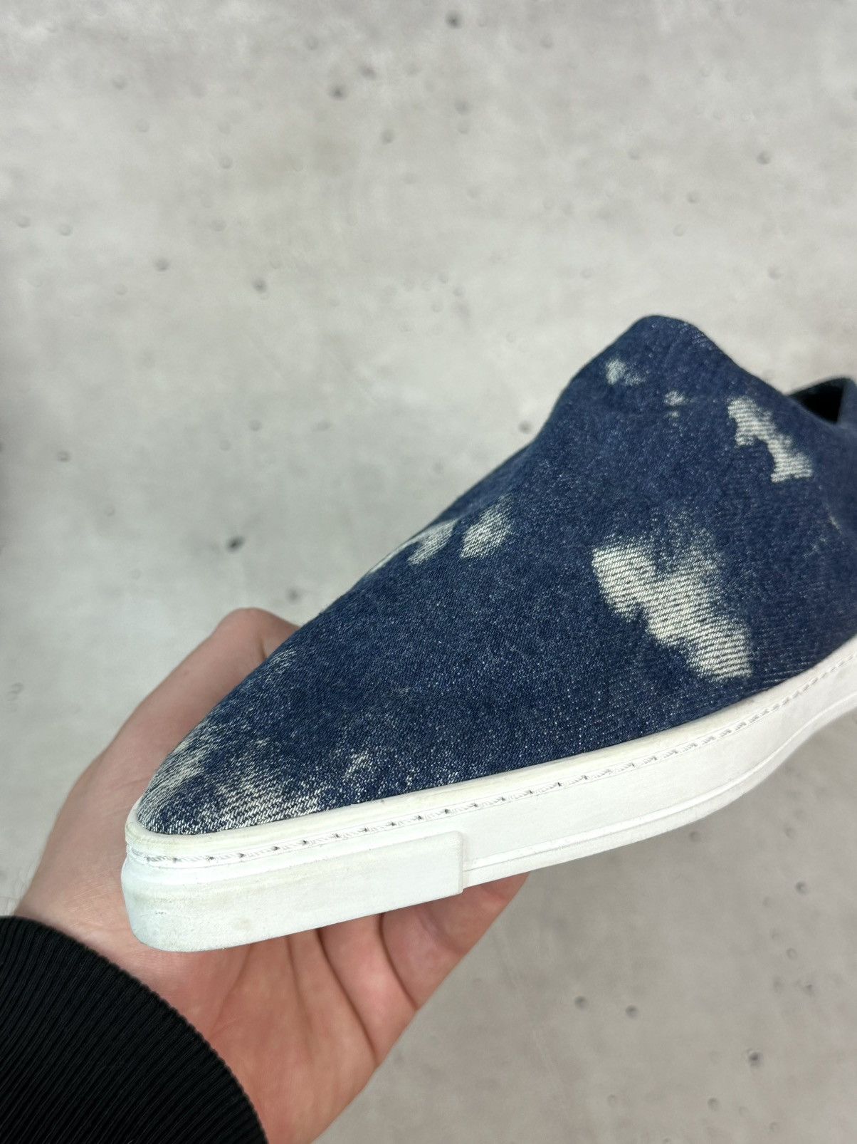 Stella McCartney Stella McCartney Blue Denim Made in Italy Slip-on Sneakers Size US 7 / IT 37 - 3 Thumbnail