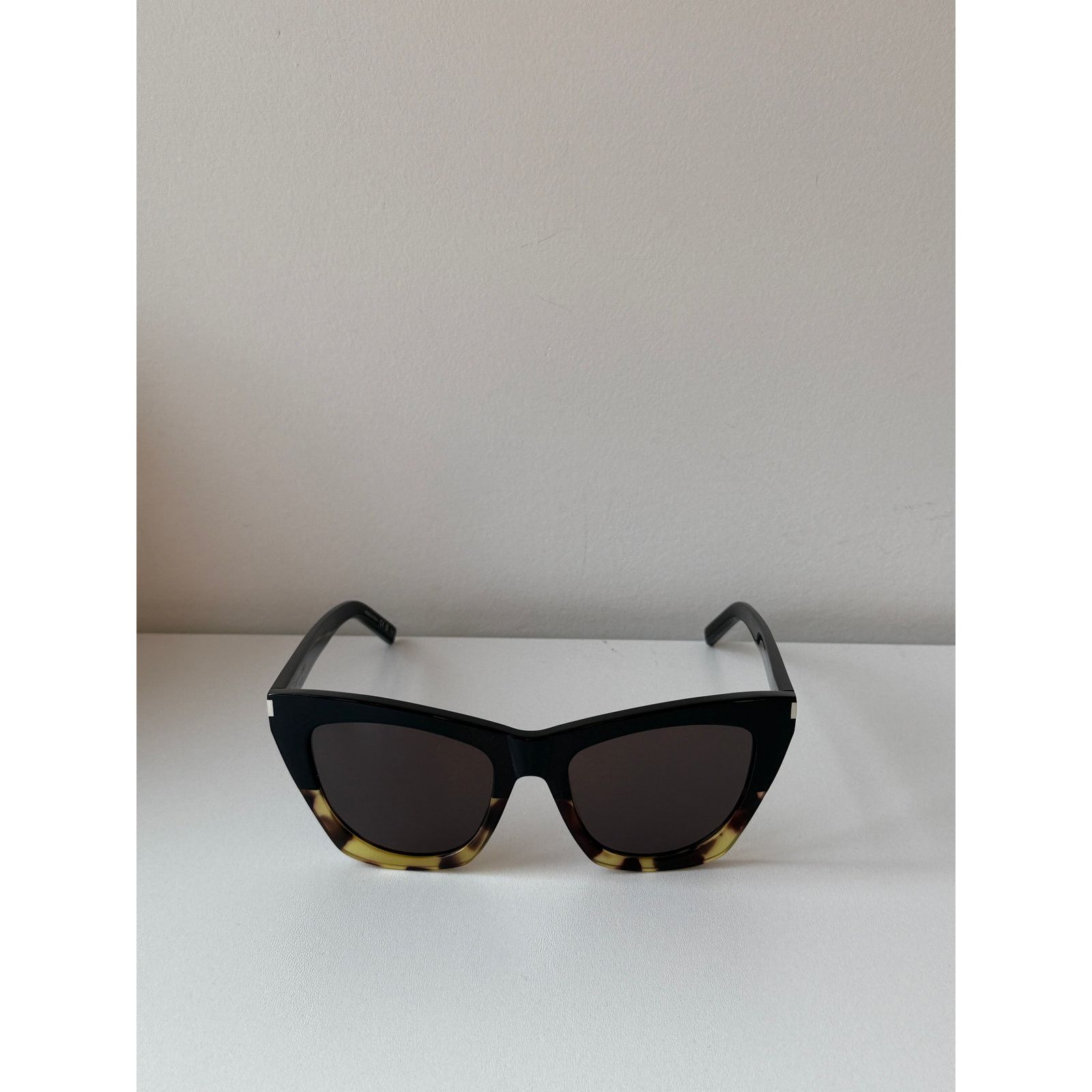 Saint Laurent Paris NEW Saint Laurent SL214 Kate Sunglasses in Black Havana Size ONE SIZE - 4 Thumbnail