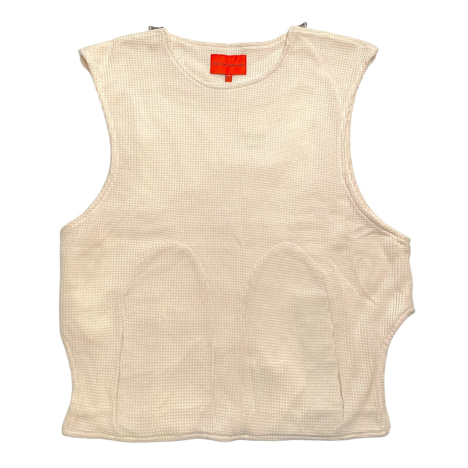 image of Who Decides War Stealth Knitted Vest Cream, Men's (Size XL)