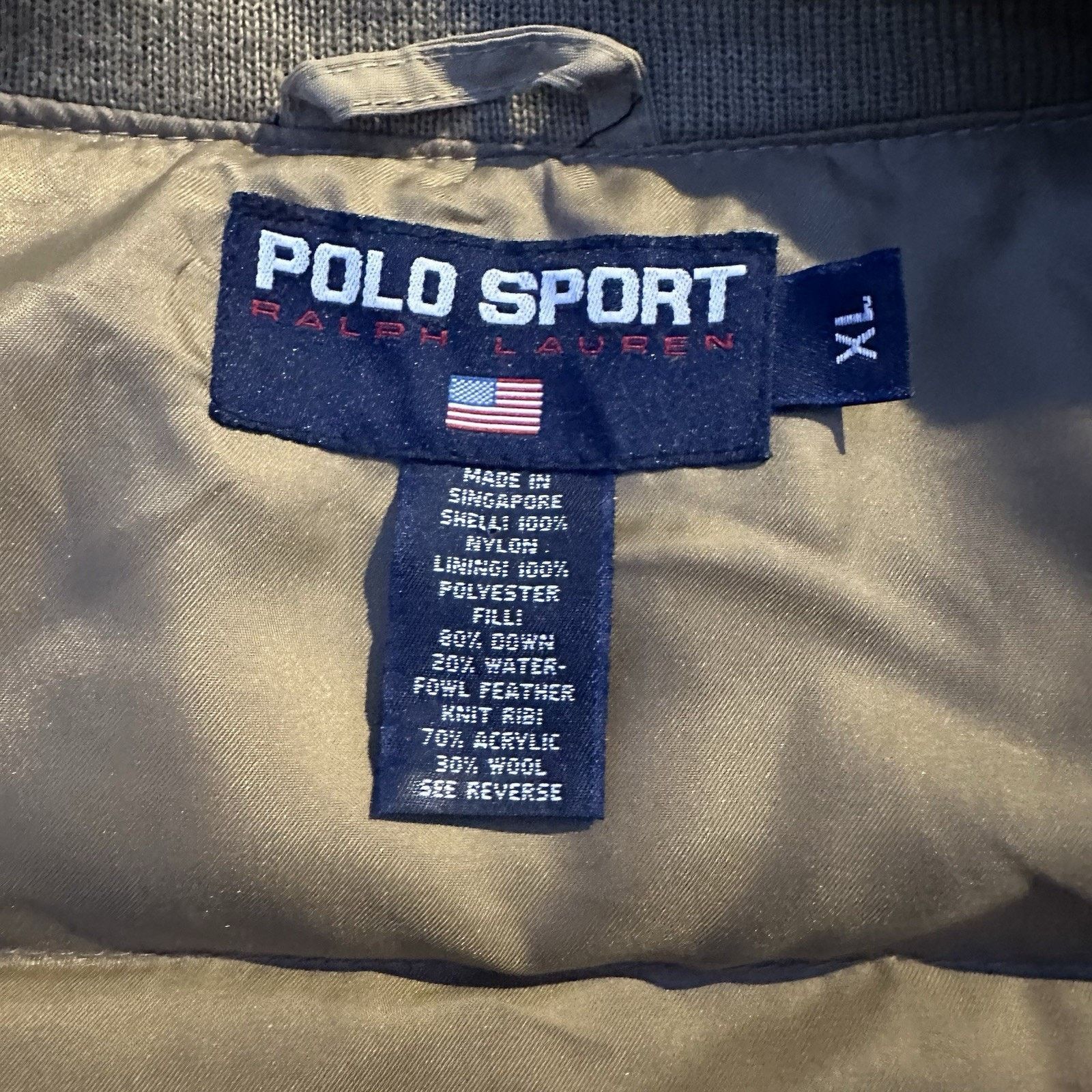 Polo Ralph Lauren × Vintage Vintage 90s Polo Sport Ralph Lauren Bomber Puffer Jacket Size US XL / EU 56 / 4 - 5 Thumbnail