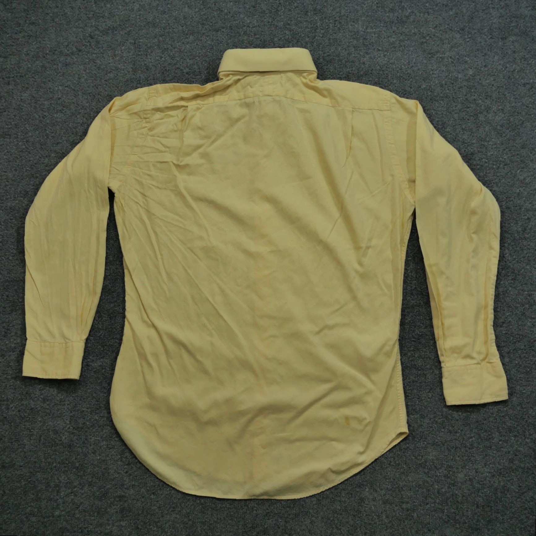 Polo Ralph Lauren VINTAGE Ralph Lauren Shirt Mens Button-Up Polo Dress 16.5 34 35 Yellow Knit Cotton Classic Logo Men Button-Down Collared Casual Size 46R - 5 Thumbnail