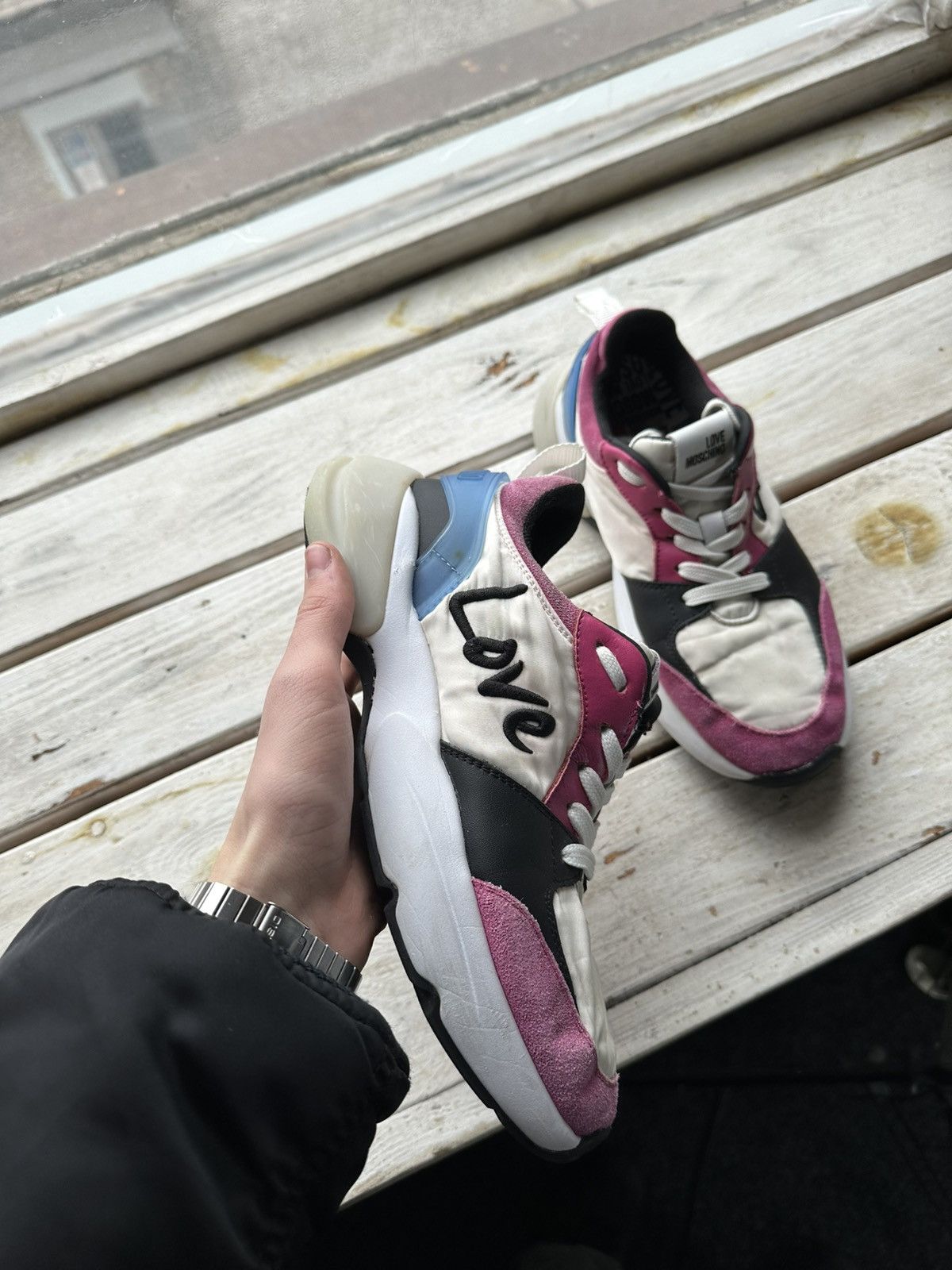 Love Moschino × Moschino 🚨Y2K love Moschino Low Sneakers multicolor sport dolce Size US 8 / IT 38 - 2 Thumbnail
