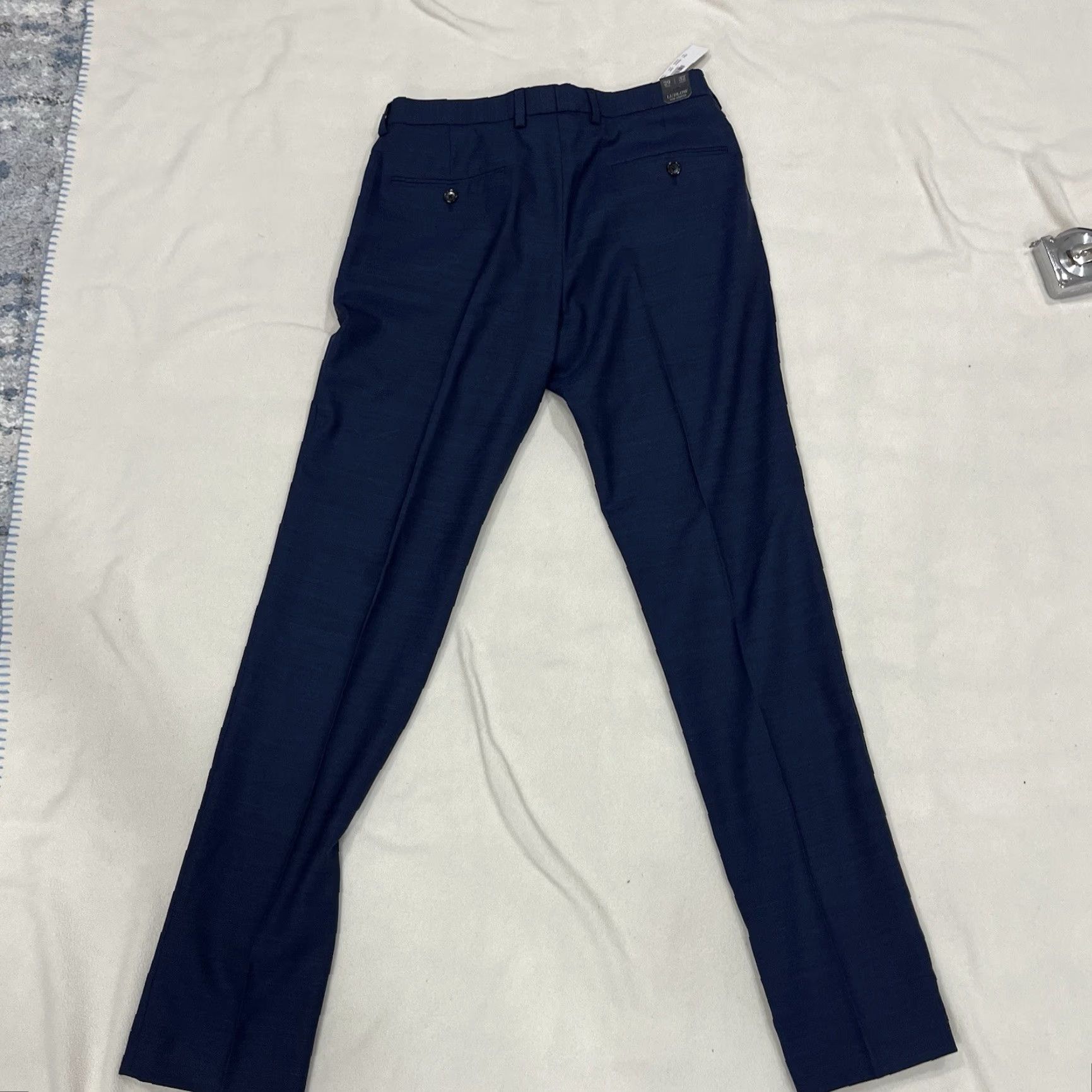 J.Crew NWT J.CREW Bowery Slim-Fit Pant in Wool Blend Classic Navy 29x32 Men Dress Pants Slim Flat Front - Dry Clean Only Size US 29 - 3 Thumbnail