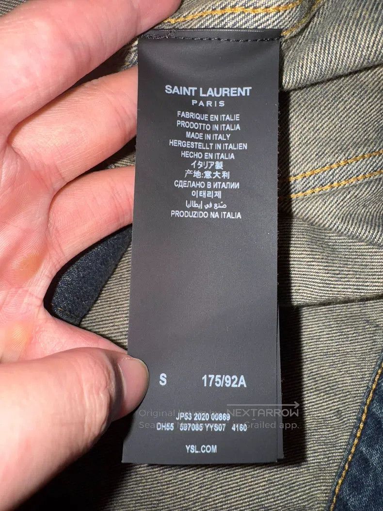 Saint Laurent Paris Saint Laurent Paris Retro Dark Blue Basic Denim Jacket Size US S / EU 44-46 / 1 - 7 Thumbnail