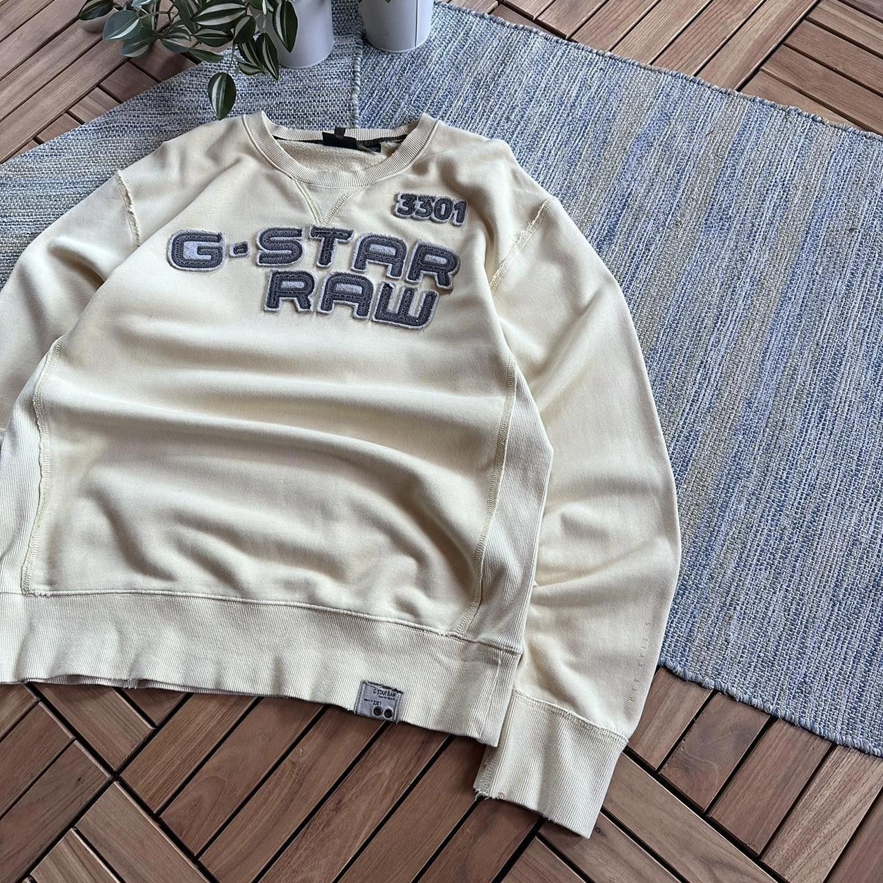 G-Star Vintage Y2K G-star Raw 3301 Big Logo Sweatshirt Size US XXL / EU 58 / 5 - 2 Thumbnail