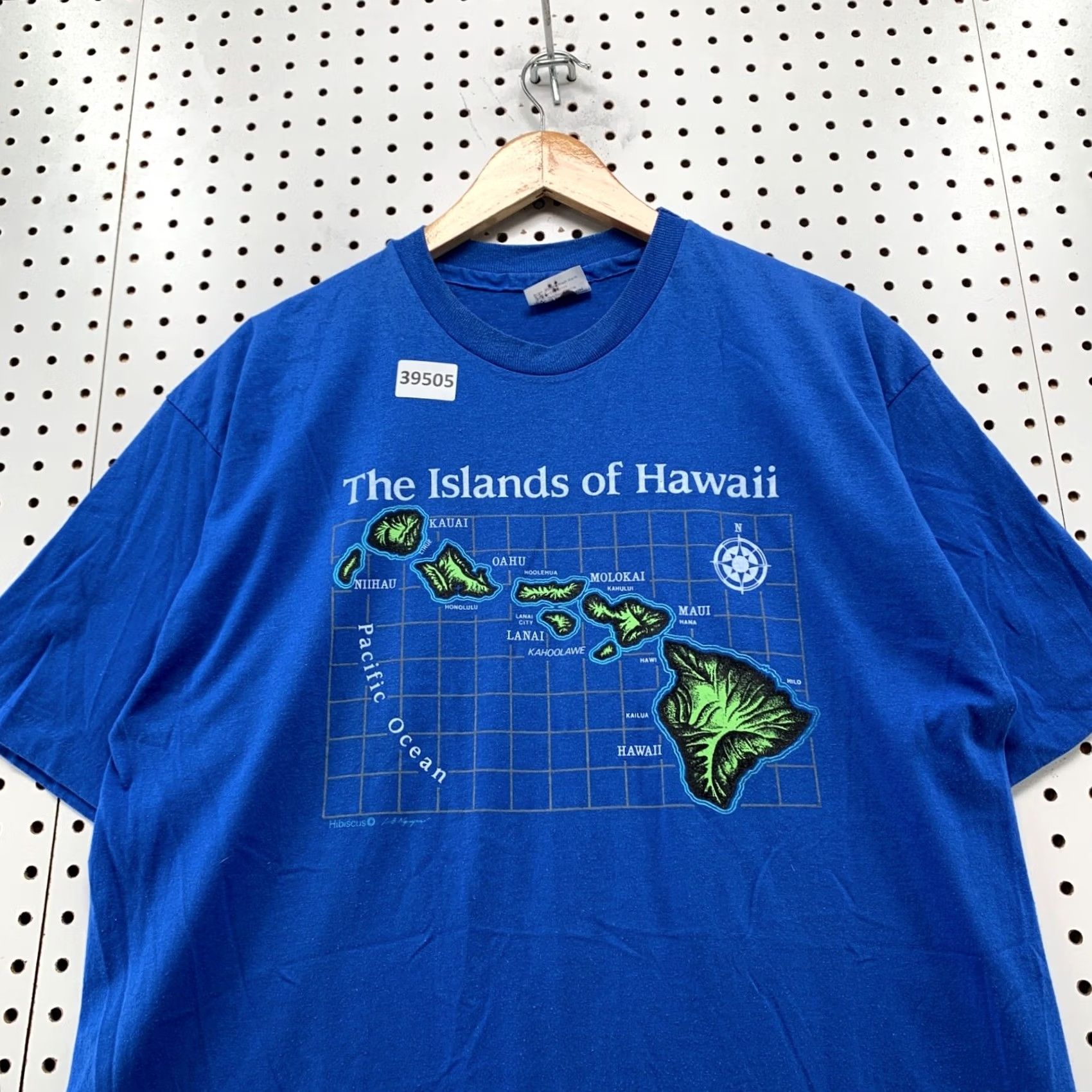 Hanes VINTAGE Hanes Hawaii Shirt Mens XL Blue 80s Maui Map 80s Beach Graphic Print T-Shirt Size US XL / EU 56 / 4 - 7 Thumbnail